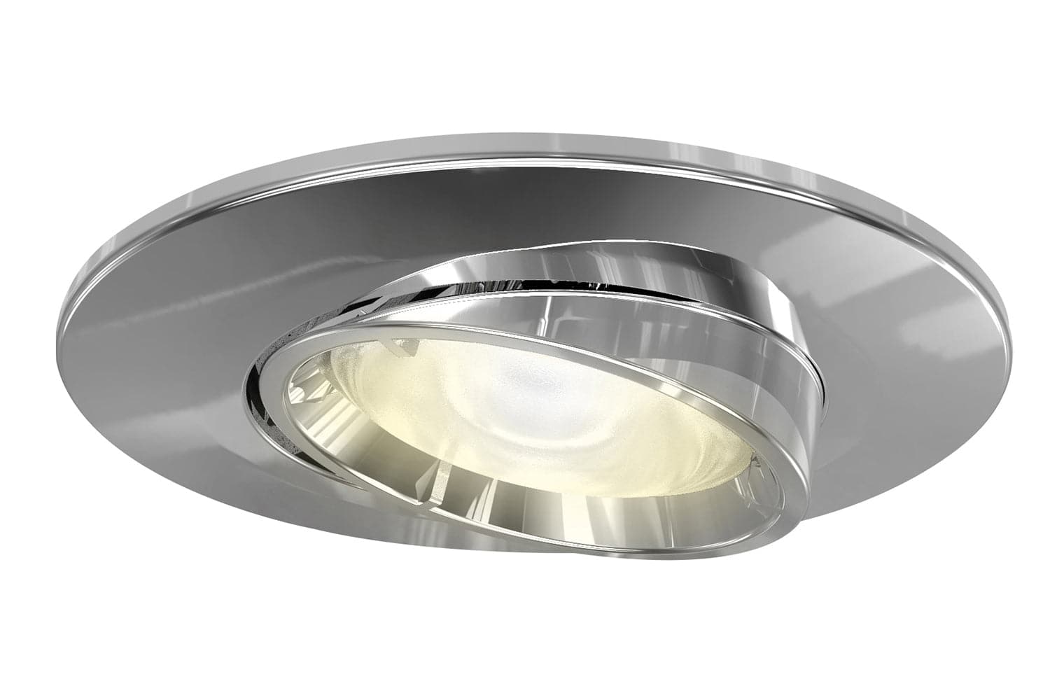 4lite WiZ Connected Fire-Rated IP20 GU10 Smart Adjustable LED Downlight - Chrome (Single)