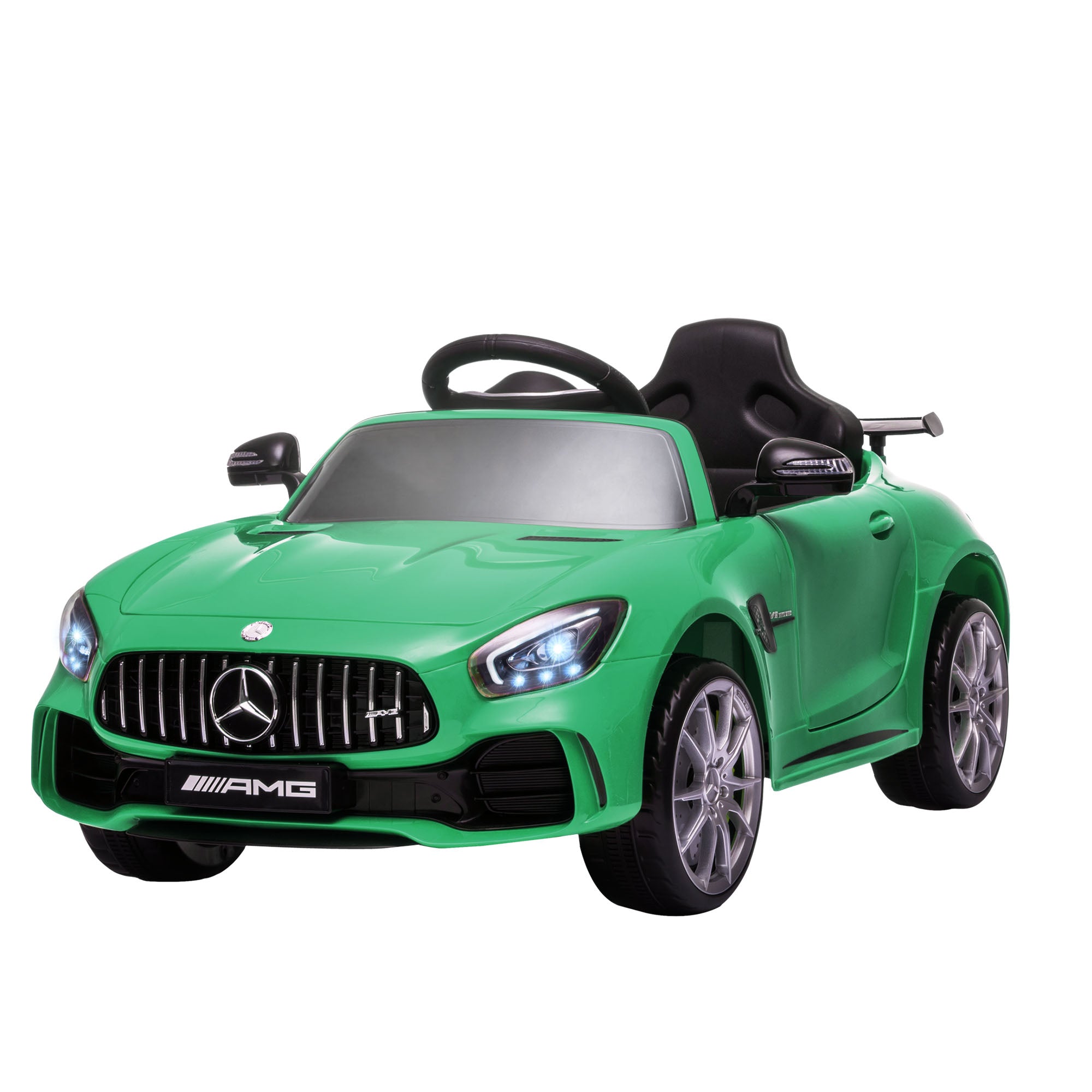 HOMCOM Mercedes-Benz GTR 12V Kids Electric Ride-On Car with Remote Control (Green)