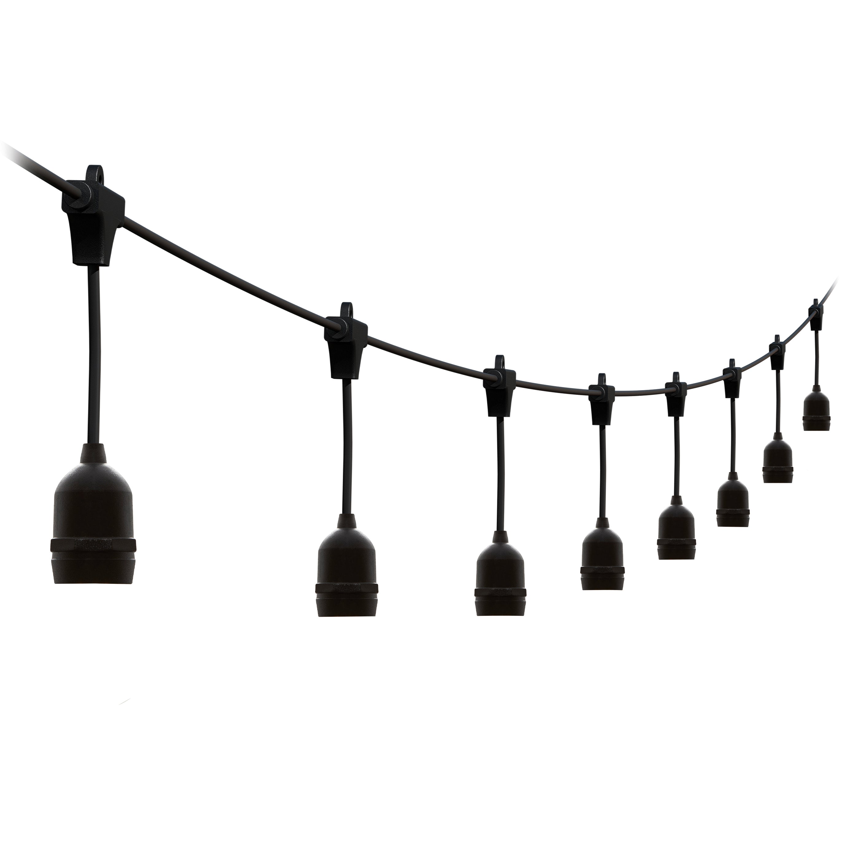 4lite Festoon Outdoor String Light E27 Screw Lamp Holders (Bulbs Not Included)