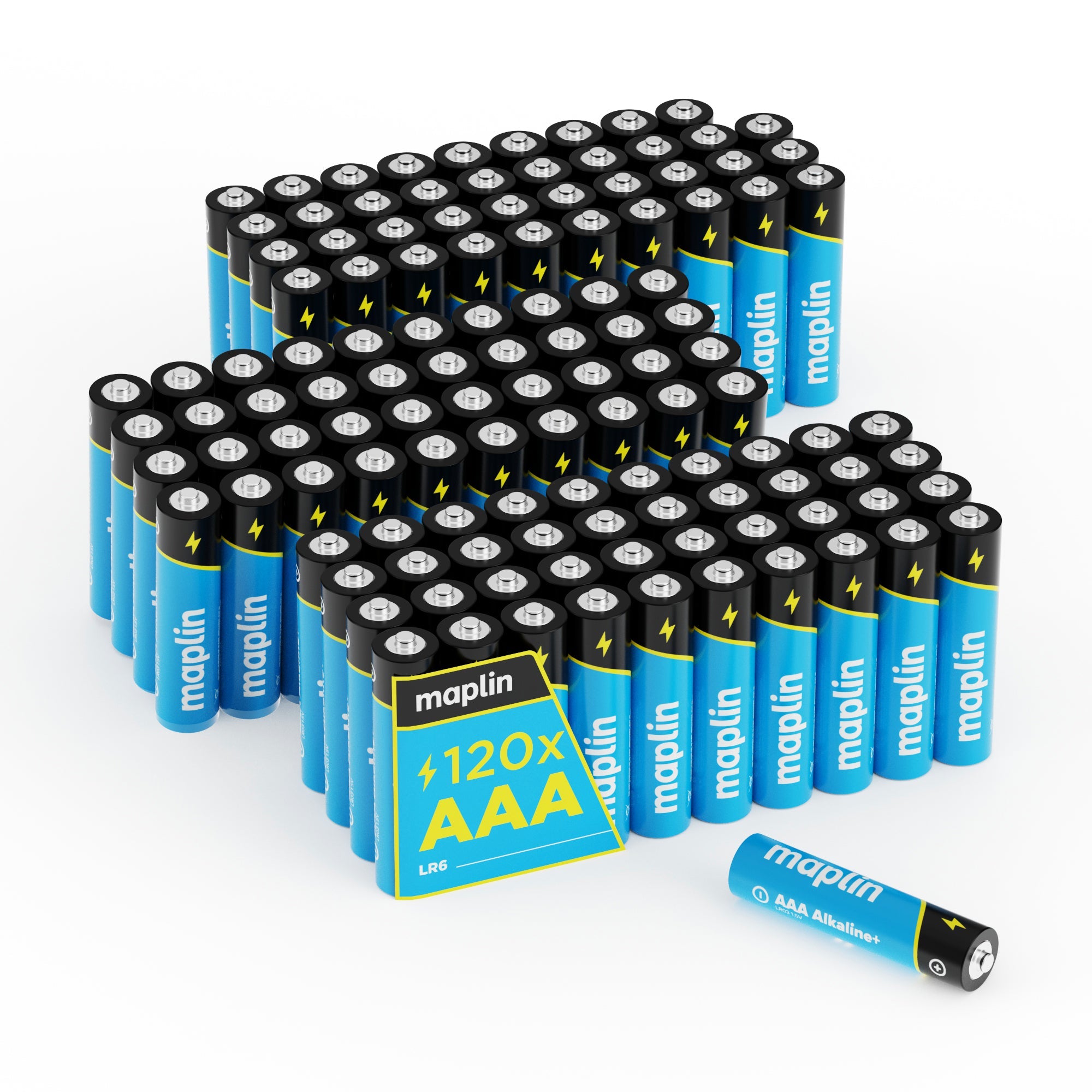 Maplin AAA LR03 7 Year Shelf Life 1.5V High Performance Alkaline Batteries (Pack of 120)