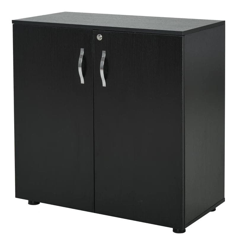 ProperAV Extra Lockable 2-Tier Storage Filing Cabinet (Black)