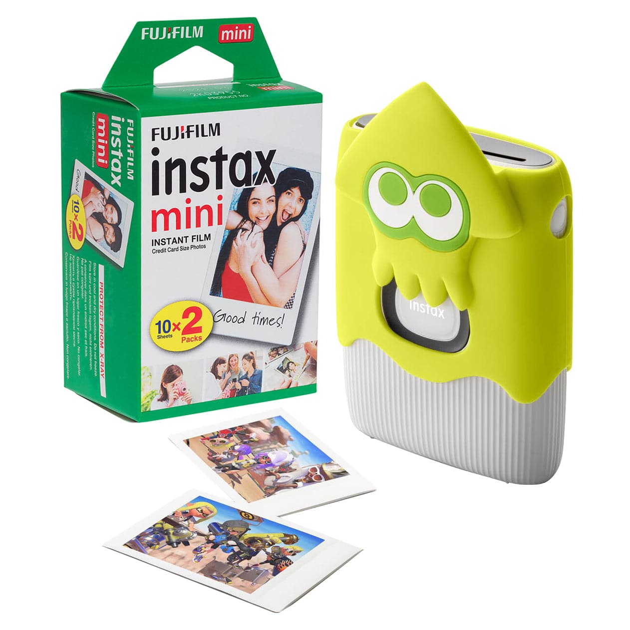 Fujifilm Instax Mini Link 2 Wireless Photo Printer - Clay White (Printer + Splatoon Case + 20 Shot Pack)