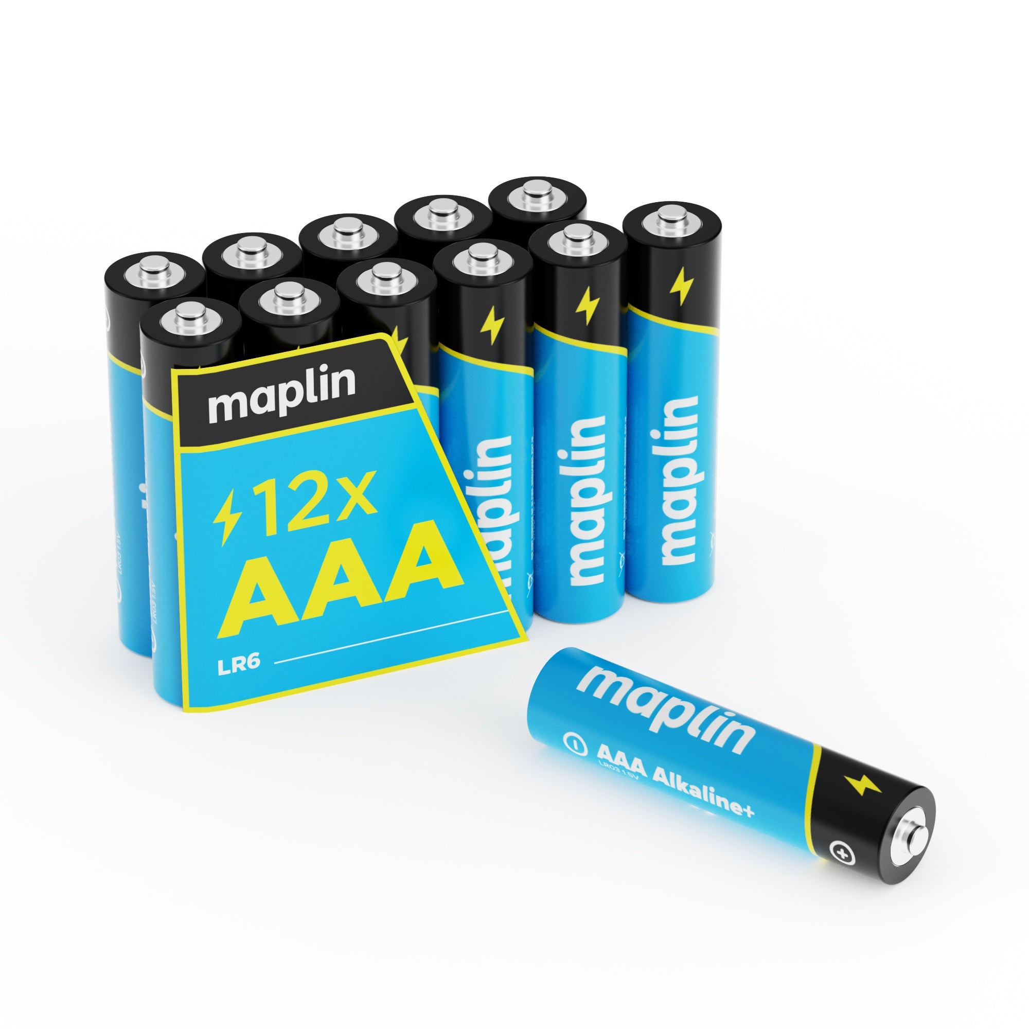 Maplin AAA LR03 7 Year Shelf Life 1.5V High Performance Alkaline Batteries (Pack of 12)