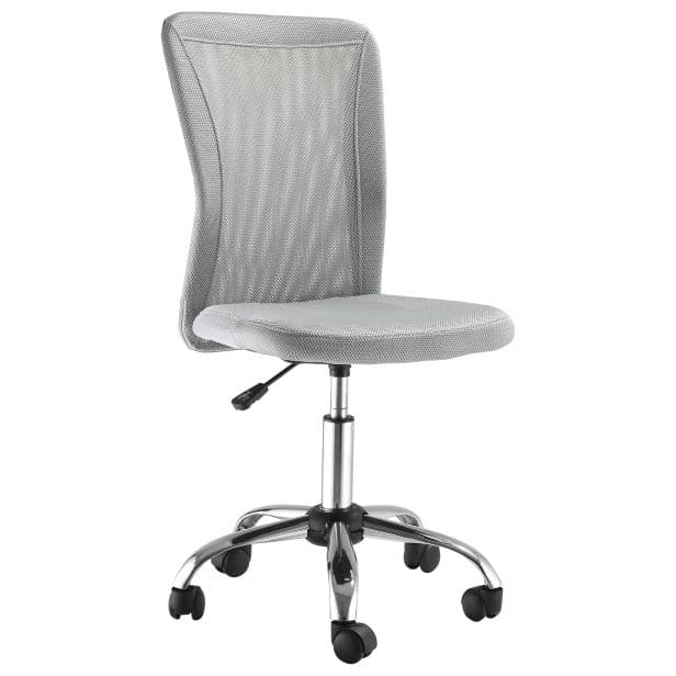 ProperAV Armless Adjustable Mesh Office Chair (Grey)