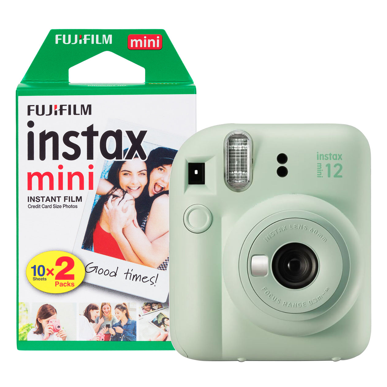 Fujifilm Instax Mini 12 Instant Camera - Mint Green (Camera + 20 Shot Pack)