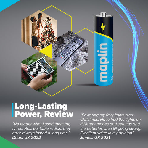 Maplin Extra Long Life High Performance Alkaline AA AAA Batteries
