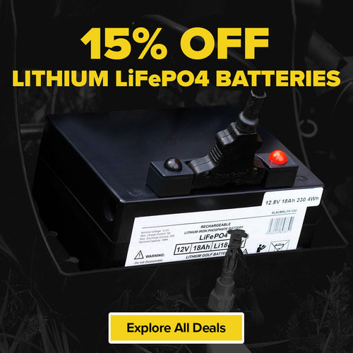 15% off Lithium LiFePO4 batteries and golf trolley batteries with Black Friday deals from Maplin!