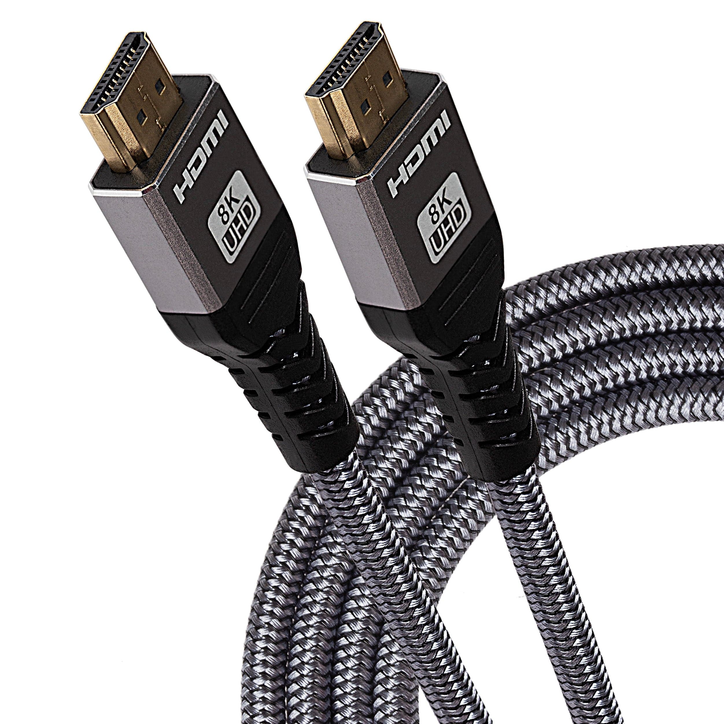 Maplin HDMI to HDMI V2.1 8K Ultra HD 60Hz Braided Cable with Ethernet - Black