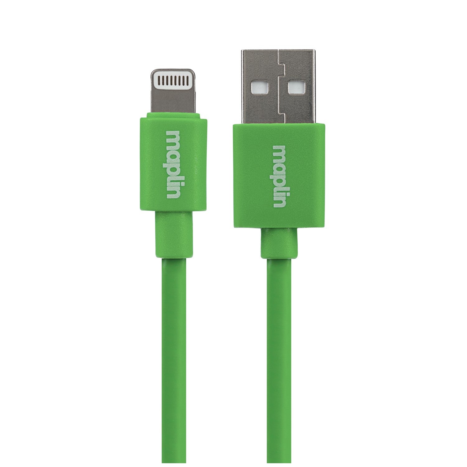 Maplin Premium Lightning to USB-A Cable - 0.75m (Green)