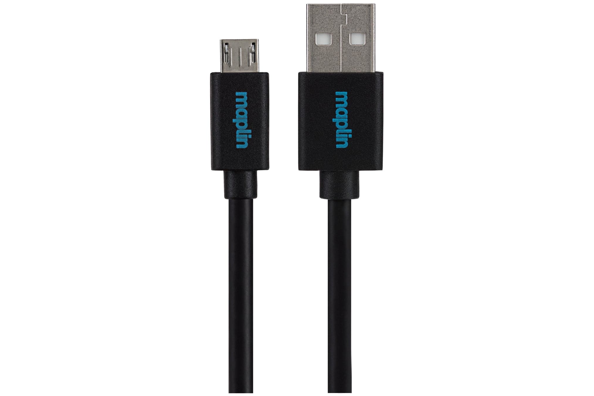 Maplin Premium USB A 2.0 Male to Micro USB B Male Cable - Black, 0.75m