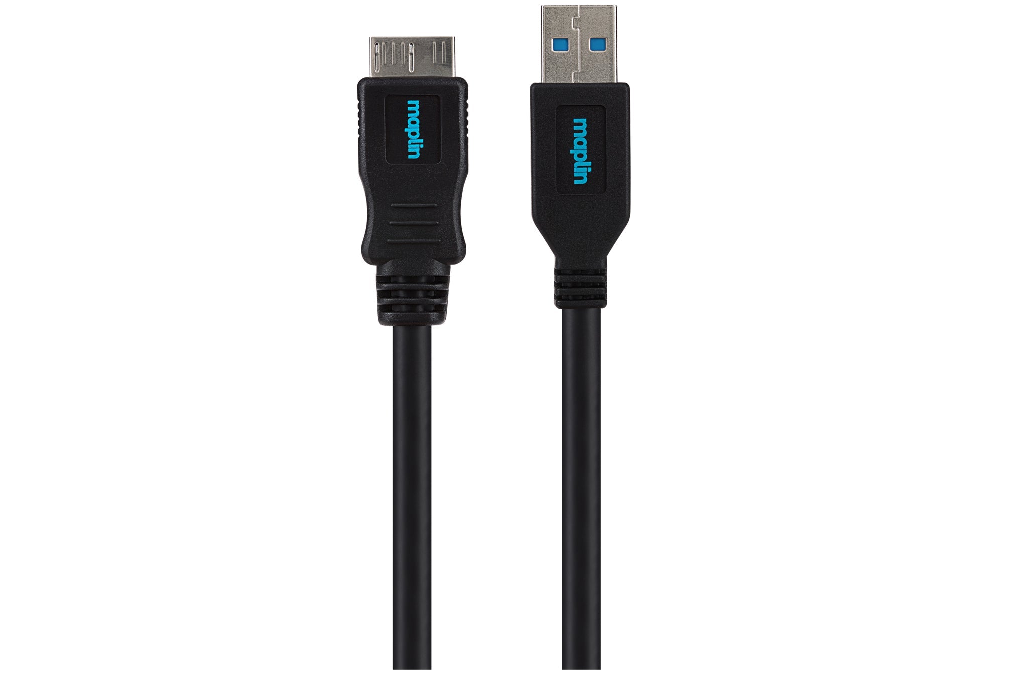 Maplin Premium USB-A 3.0 to Micro USB Cable - Black, 3m