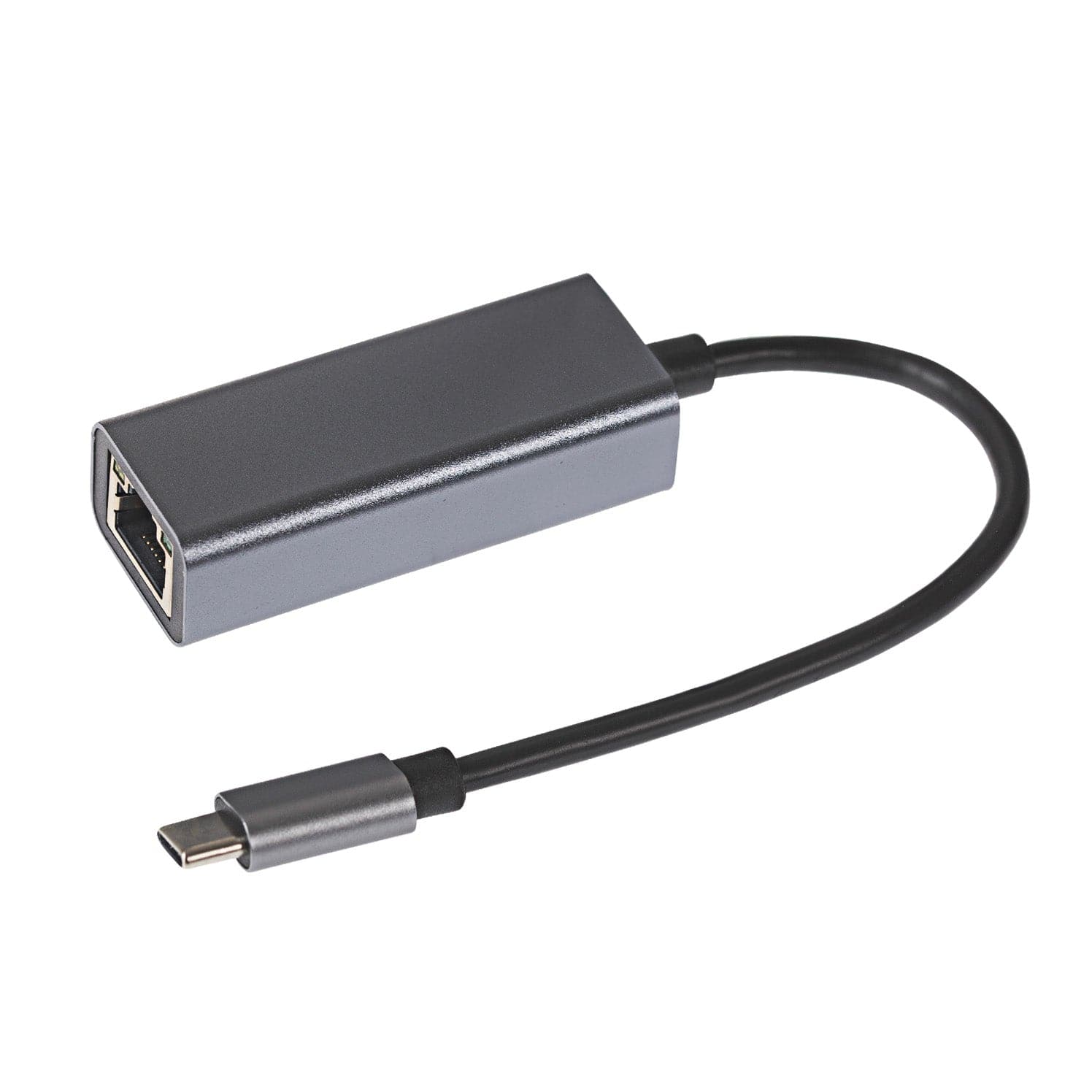 Nikkai USB-C to Gigabit RJ45 Ethernet Network LAN Adapter - Black, 0.25m
