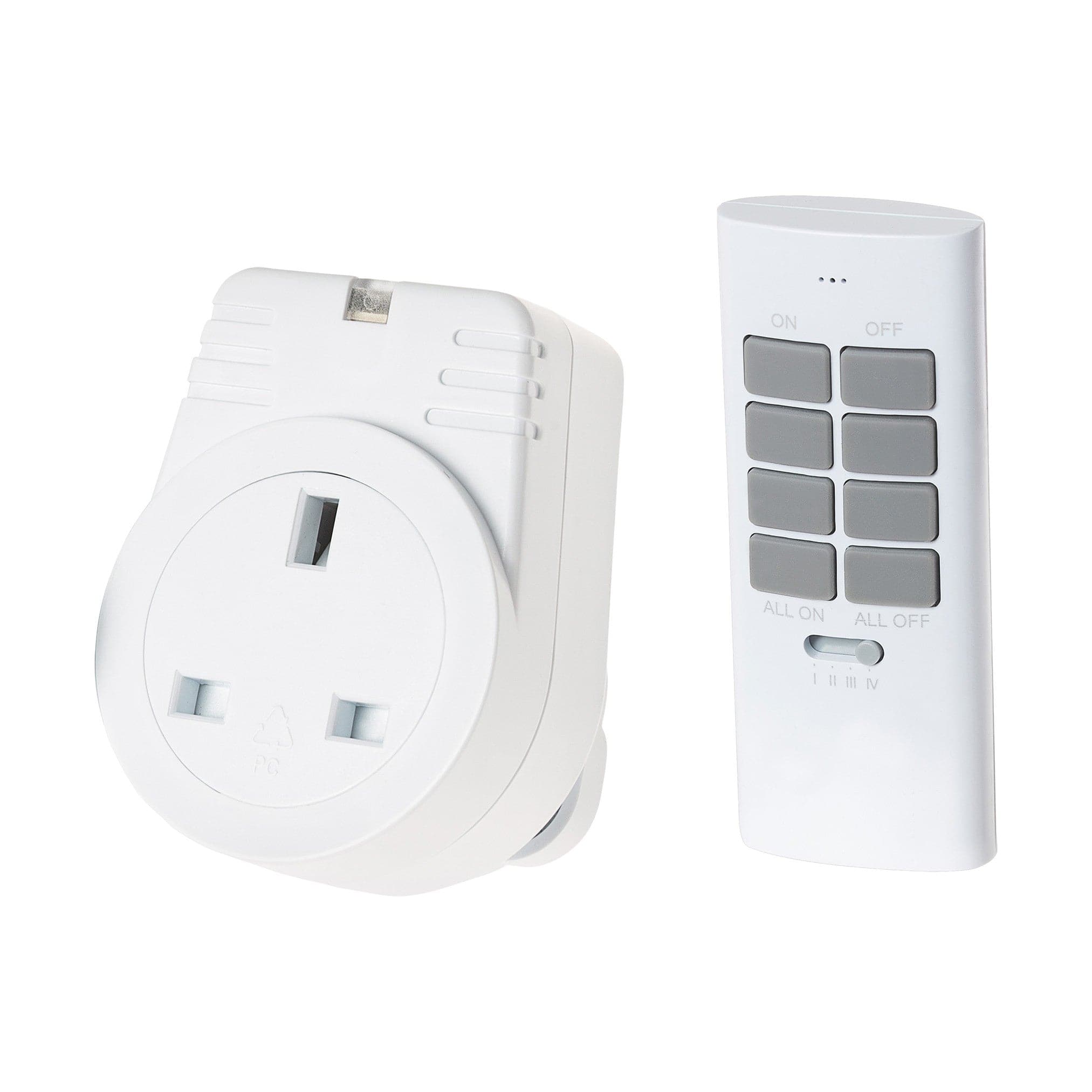 Maplin ORB RF Remote Controlled Mains Plug Socket with 1 Remote Version S2 - White