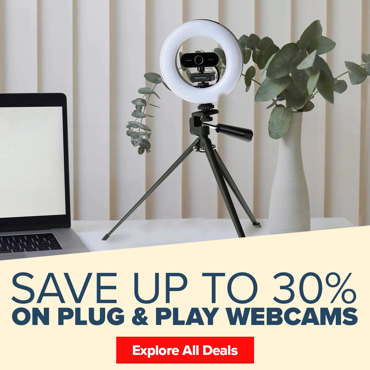 Save up to 30% on webcams