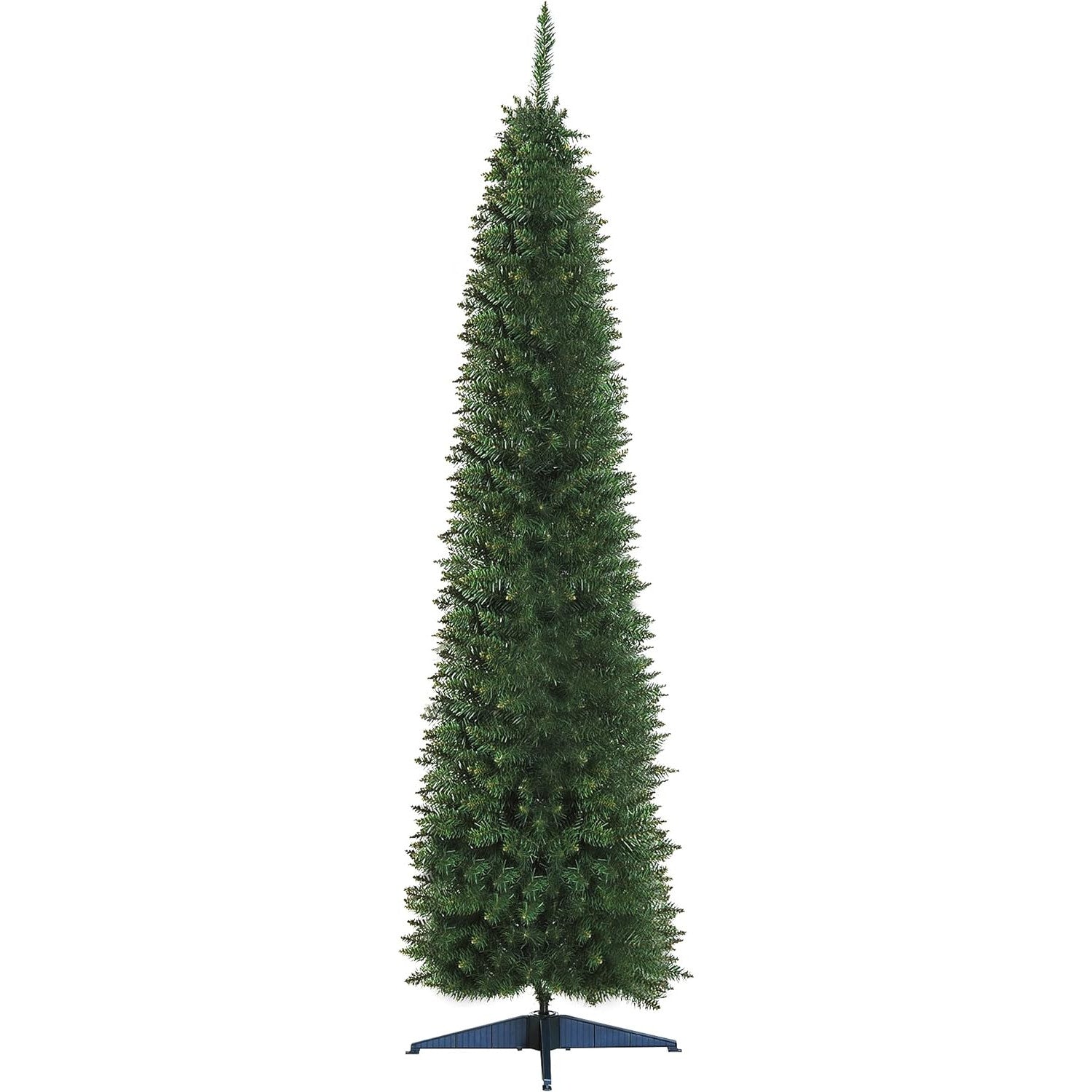 HOMCOM 7ft Artificial Pine Pencil Slim Christmas Tree with Stand