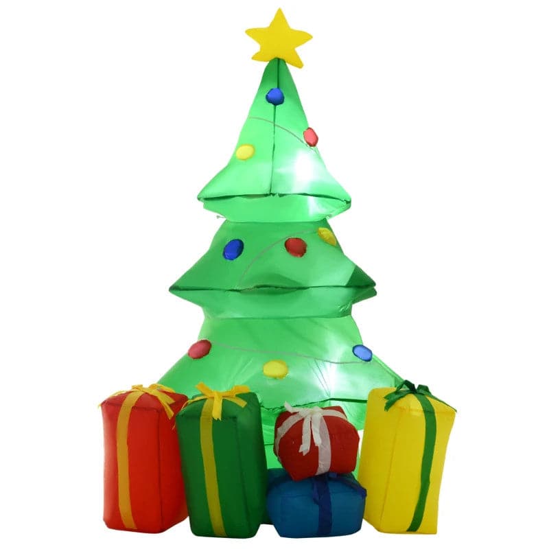 HOMCOM 5ft LED Inflatable Christmas Tree Decoration
