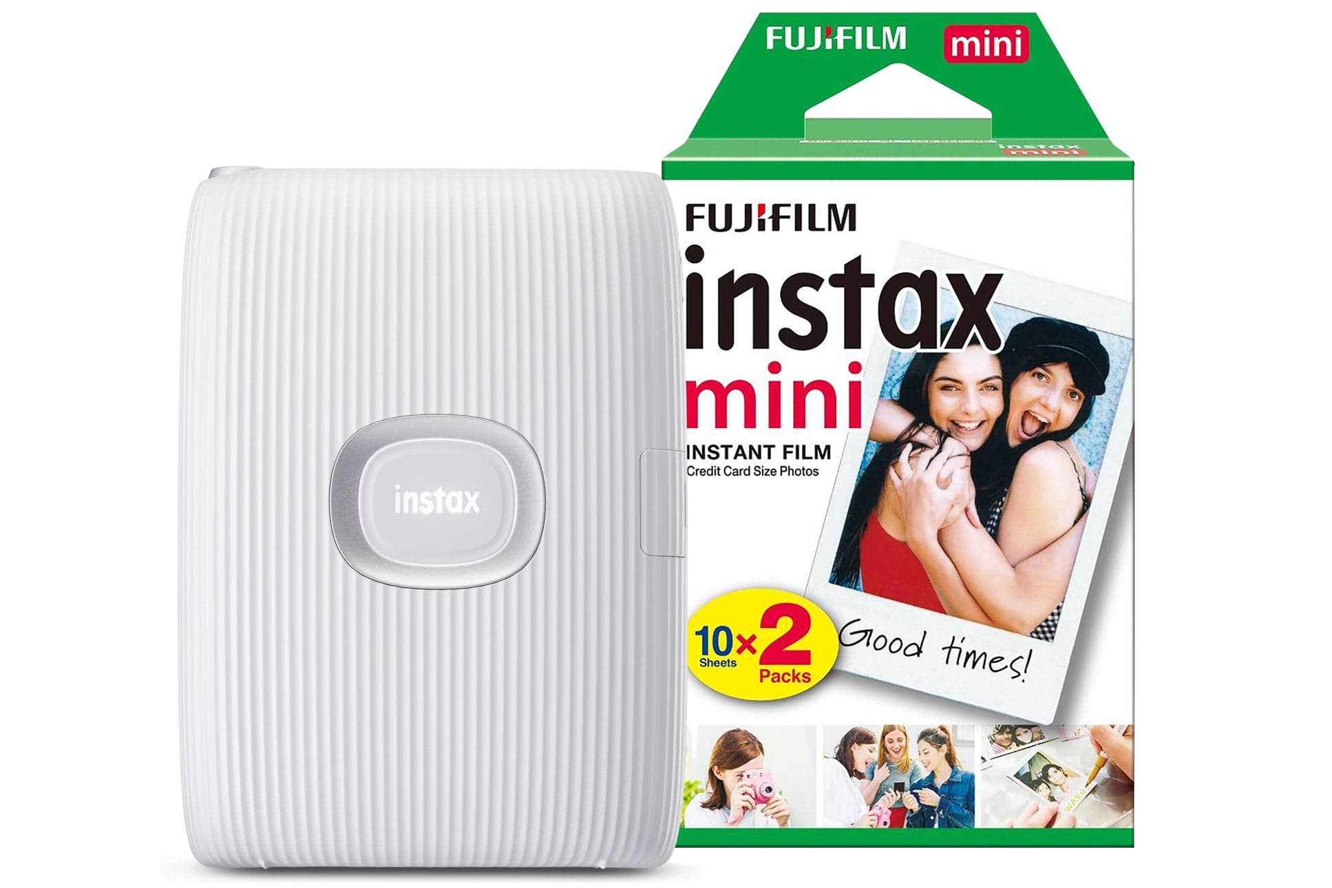 Fujifilm Instax Mini Link 2 Wireless Photo Printer - Clay White (Printer + 20 Shot Pack)