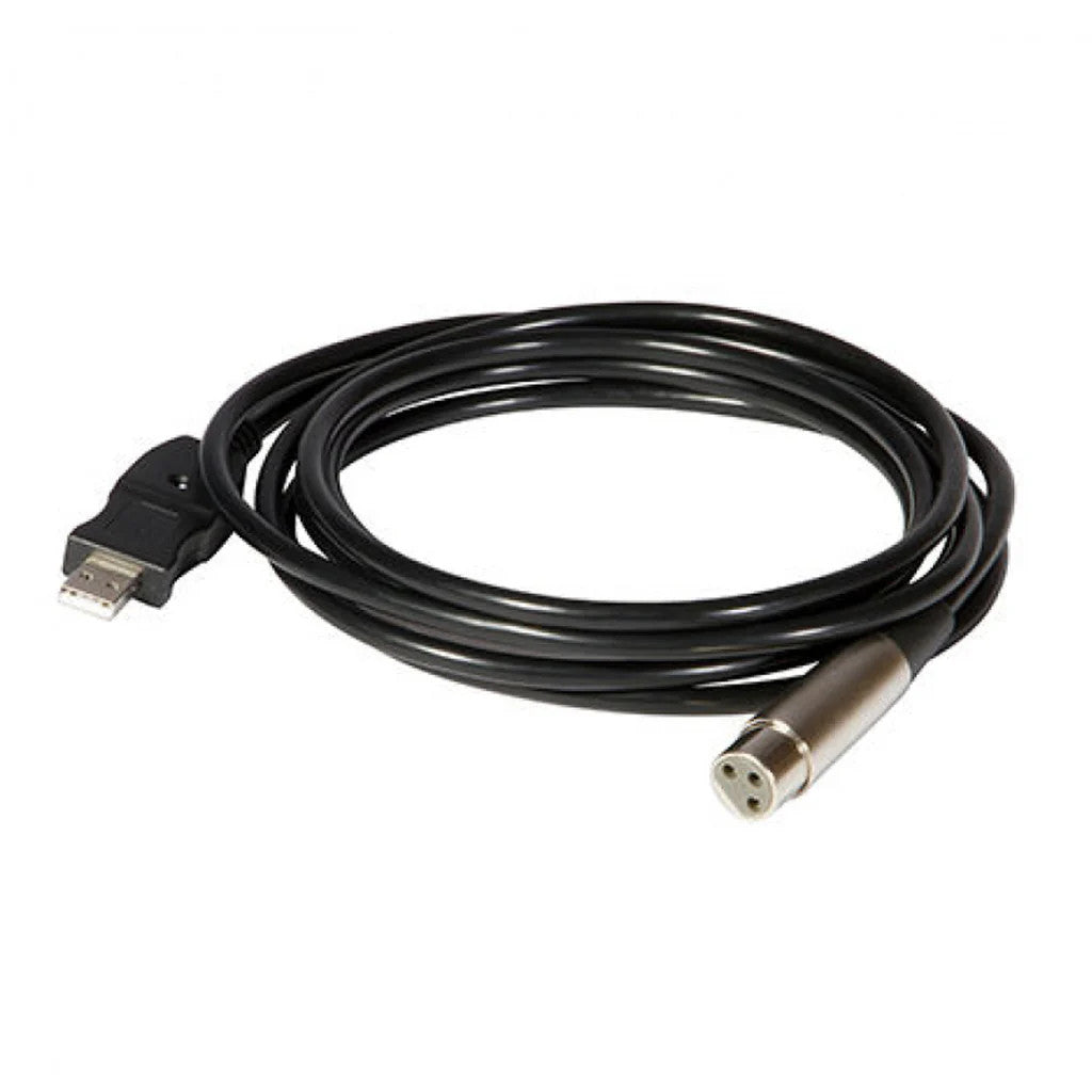 On-Stage XLR to USB Microphone Cable - Black, 3m