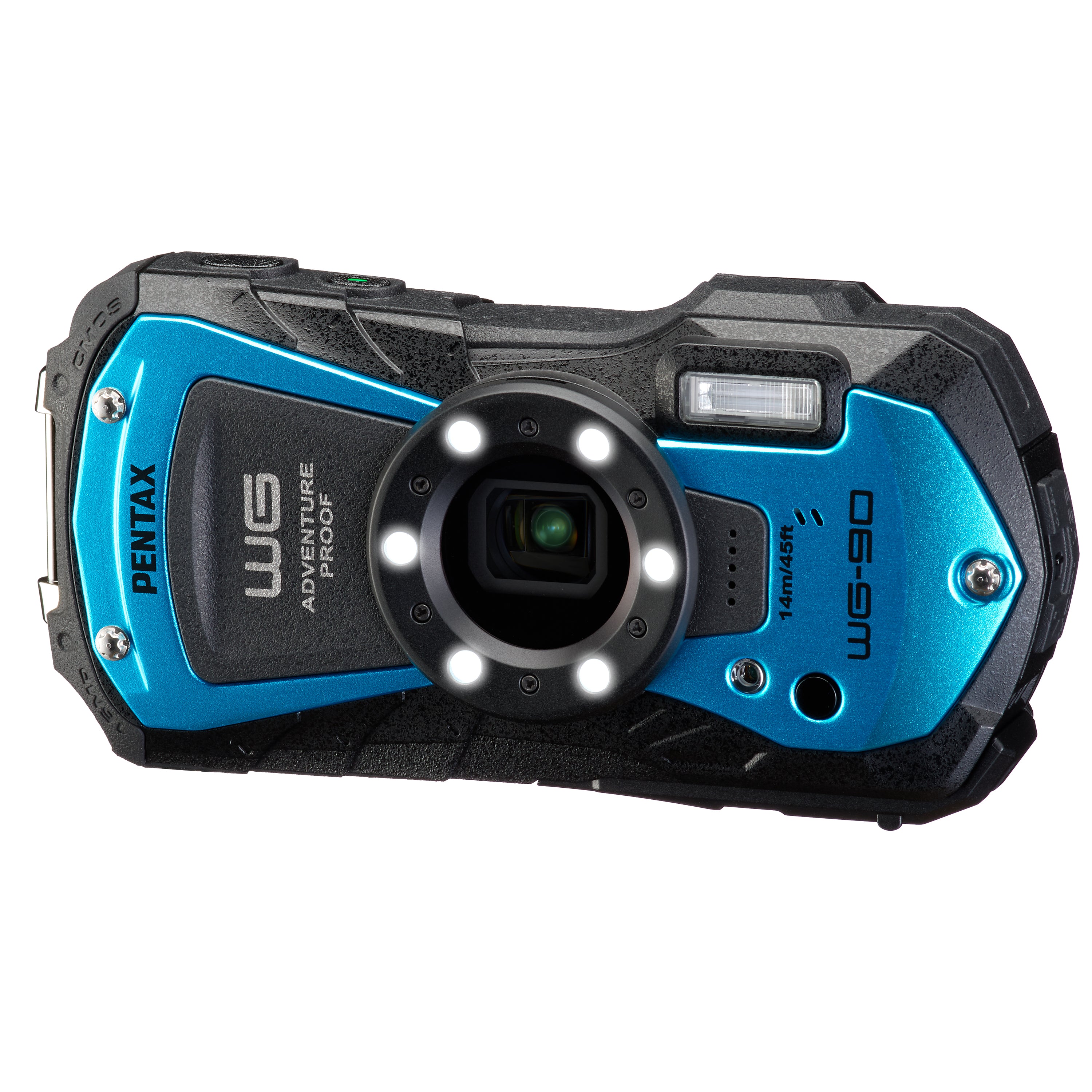 Ricoh WG-90 16MP 5x Zoom Tough Compact Camera (Blue)