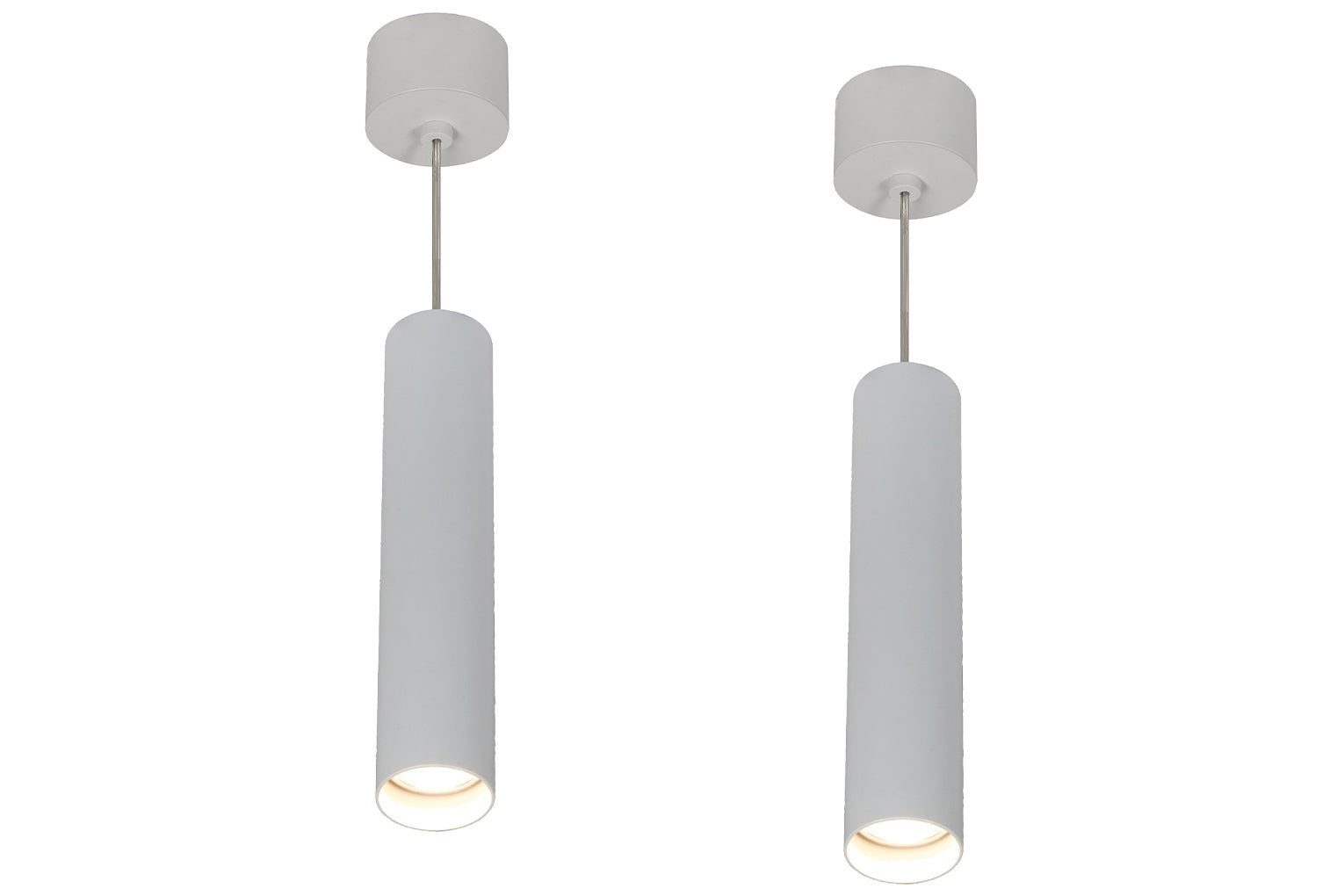 4lite High Output Dimmable 3K LED Ceiling Pendant Light - White (Pack of 2)