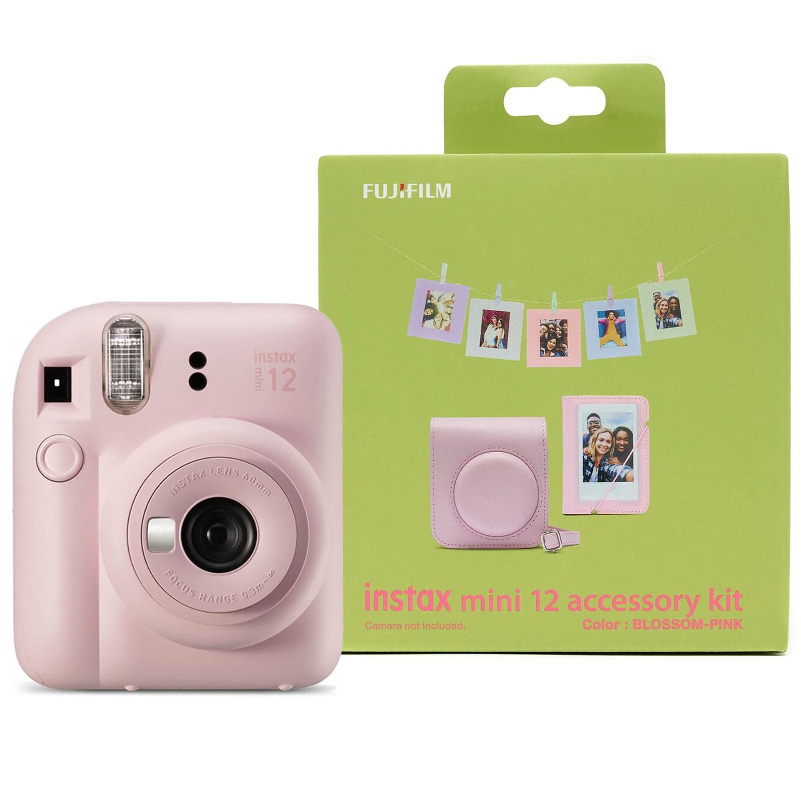 Fujifilm Instax Mini 12 Instant Camera - Blossom Pink (Camera + Case + Accessories)