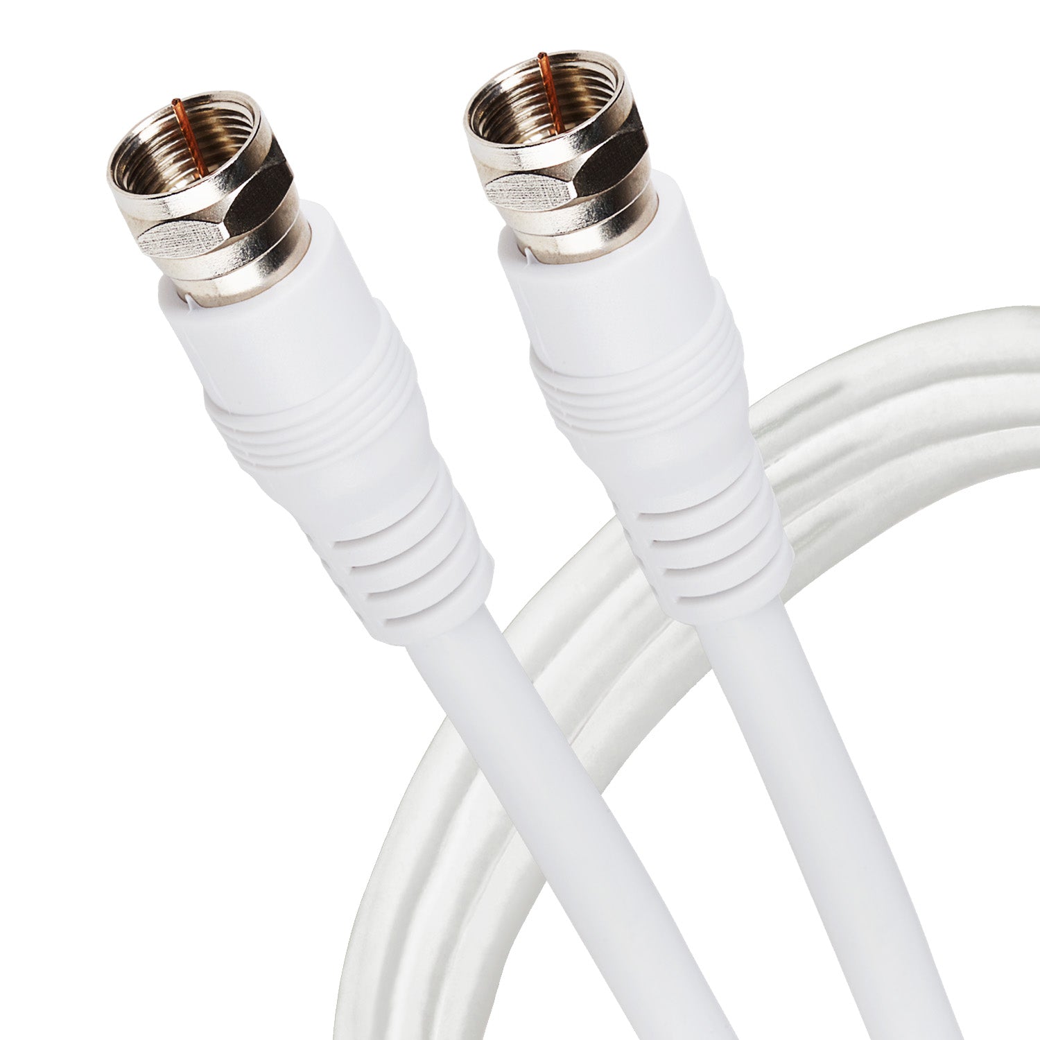 Maplin F Type Satellite Aerial Coaxial Cable - White, 10m