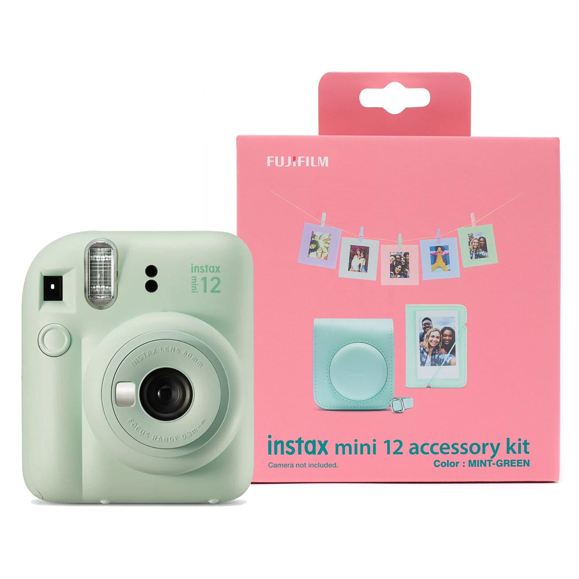 Fujifilm Instax Mini 12 Instant Camera - Mint Green (Camera + Case + Accessories)