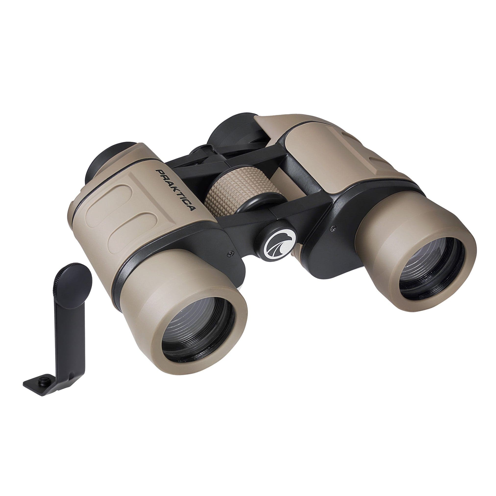 PRAKTICA Falcon 8x40mm Wide Angle Porro Prism Field Binoculars - Sand (Binoculars + Tripod Mount)