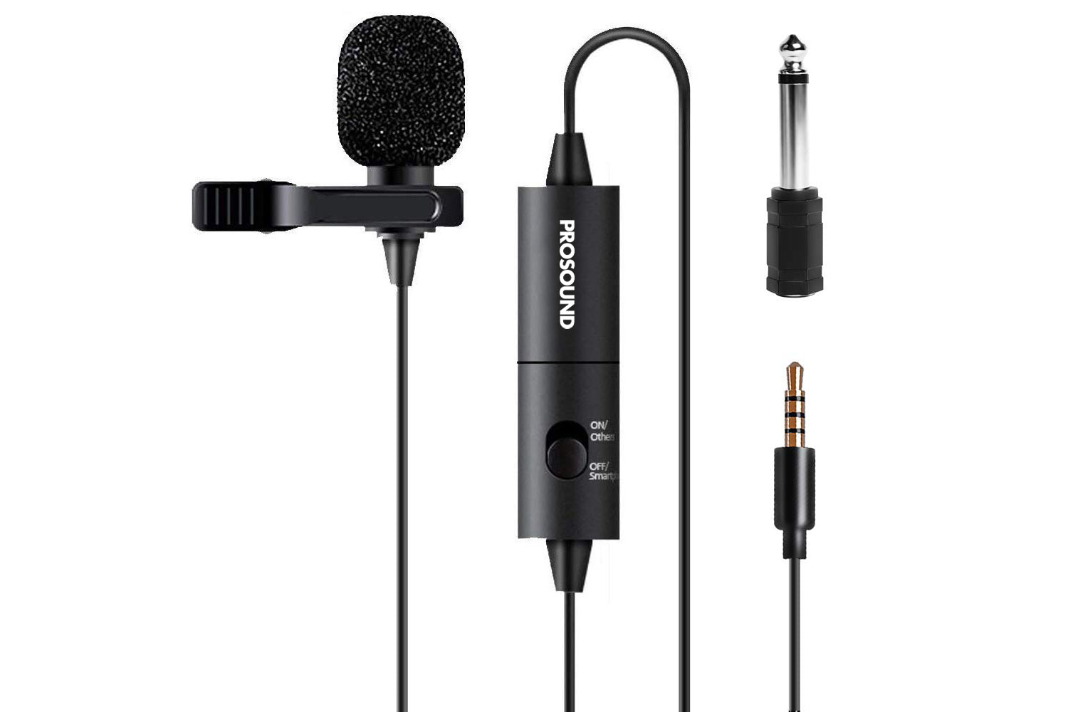 ProSound Electret Condenser Omnidirectional 3.5mm Lavalier Microphone with 6m Cable