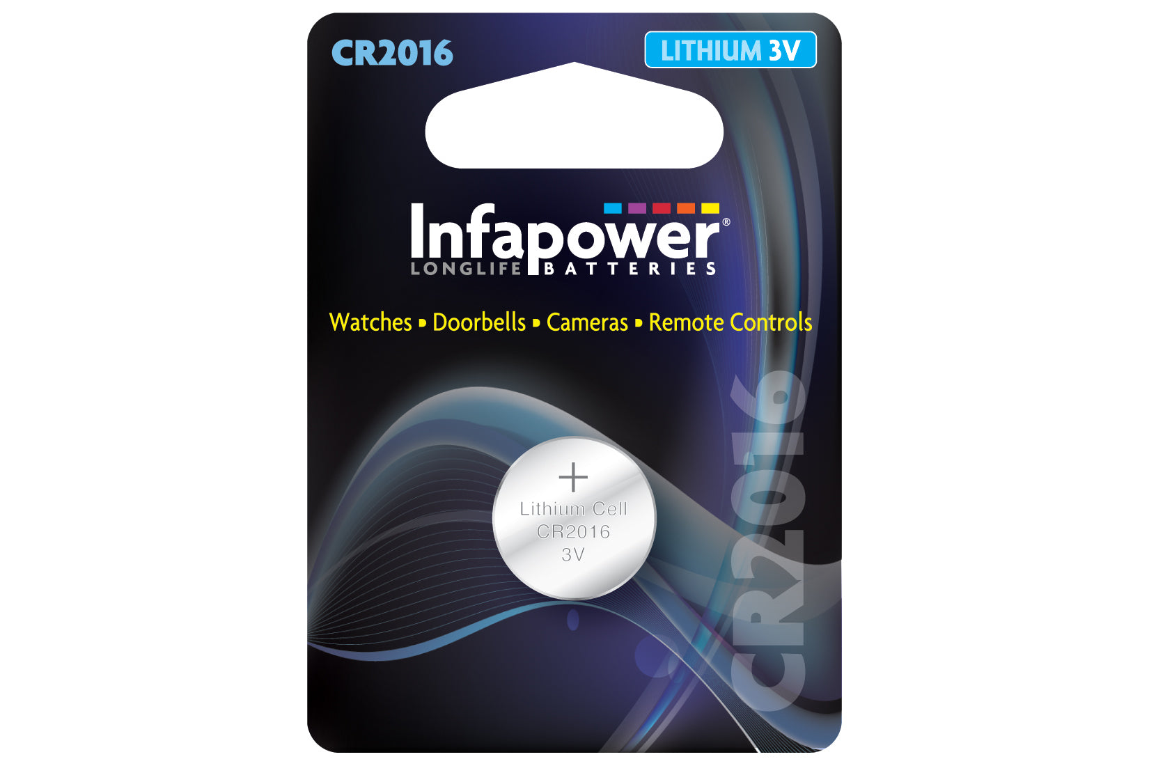 InfaPower CR2016 3V Lithium Coin Cell Battery