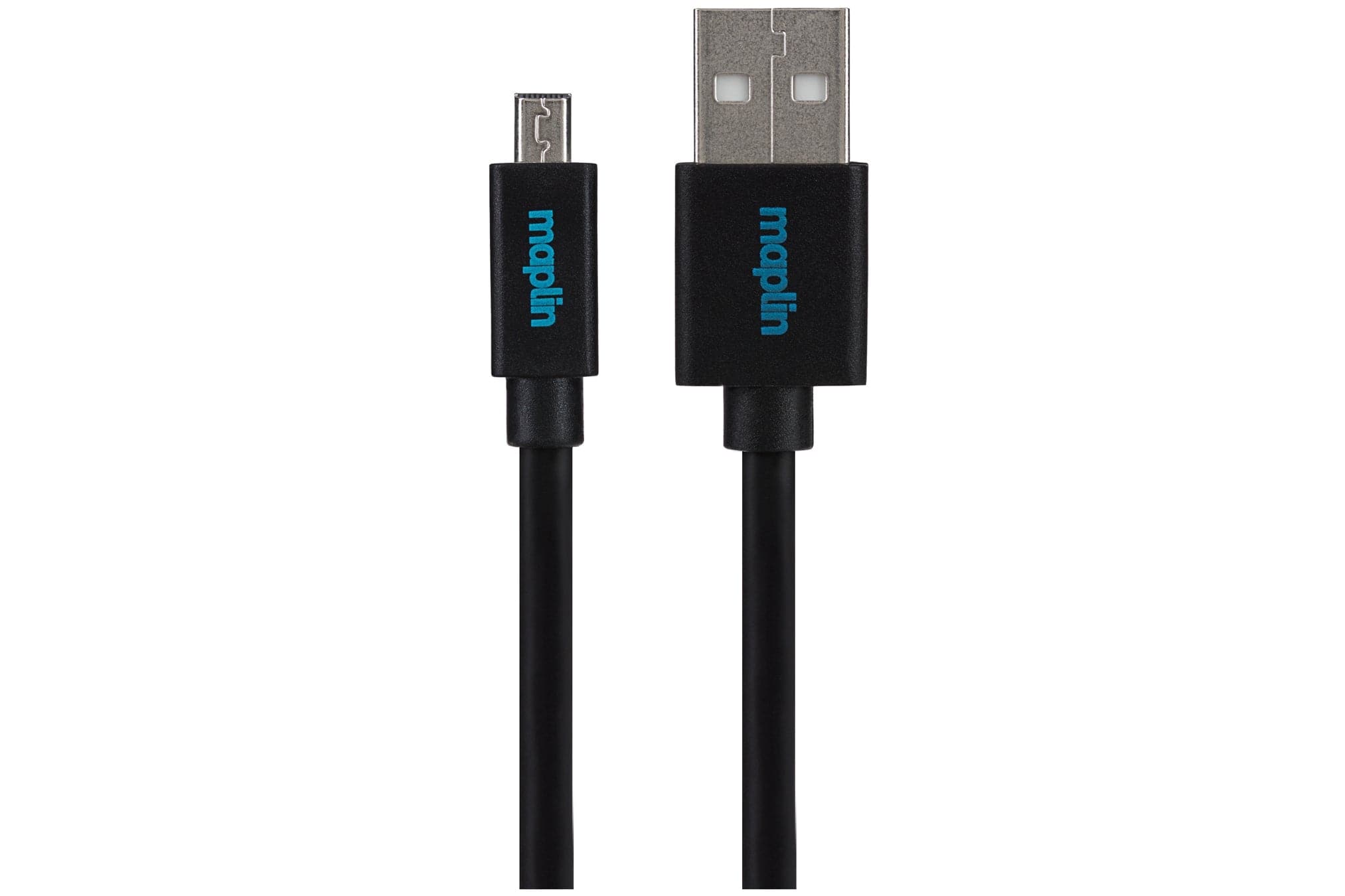 Maplin USB-A to 8-Pin Mini USB Cable for Data & Photo Transfer - Black, 3m
