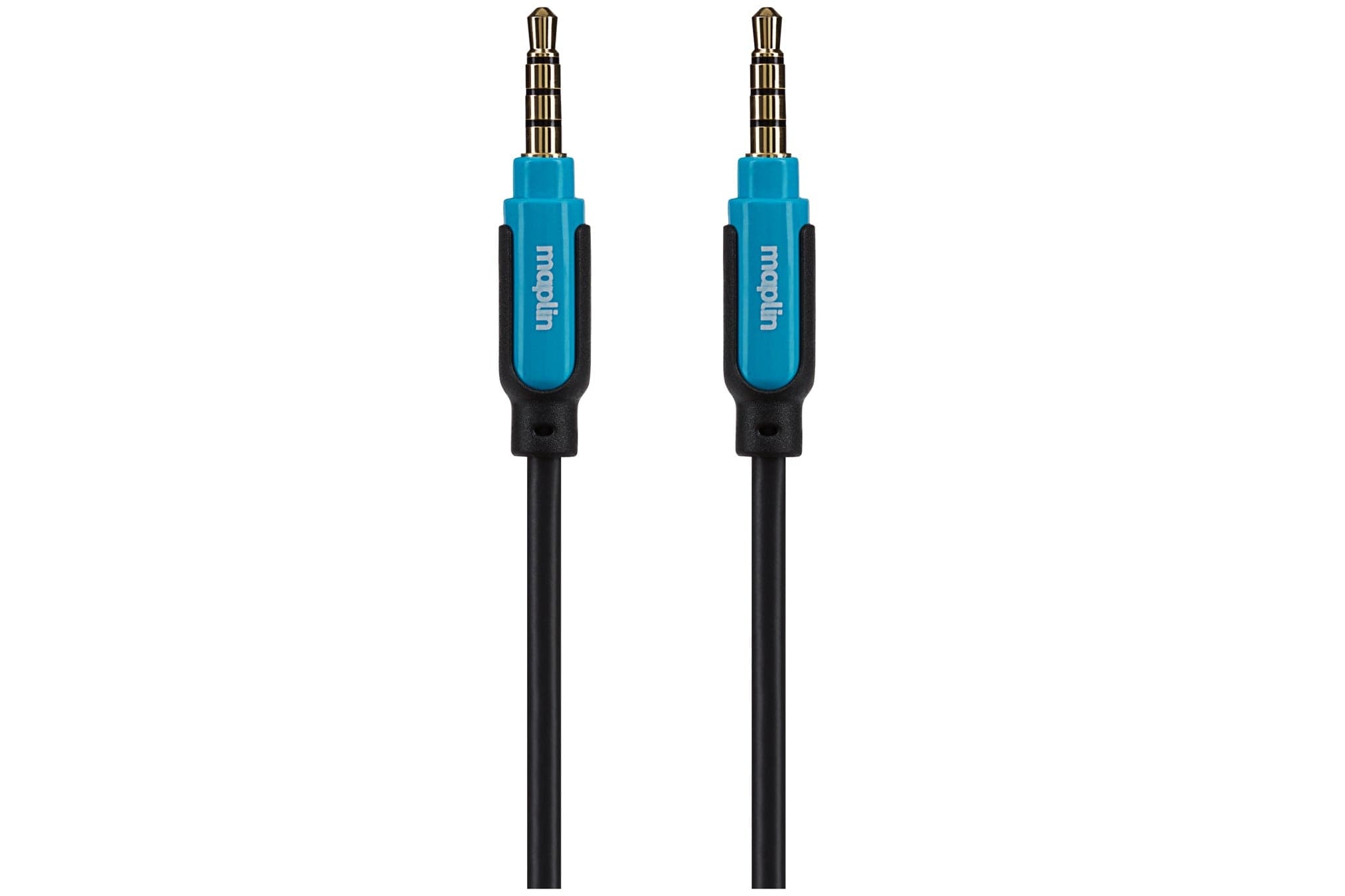 Maplin 3.5mm Aux Stereo 4-Pole Jack Plug to 3.5mm 4-Pole Jack Plug Cable - Black, 5m