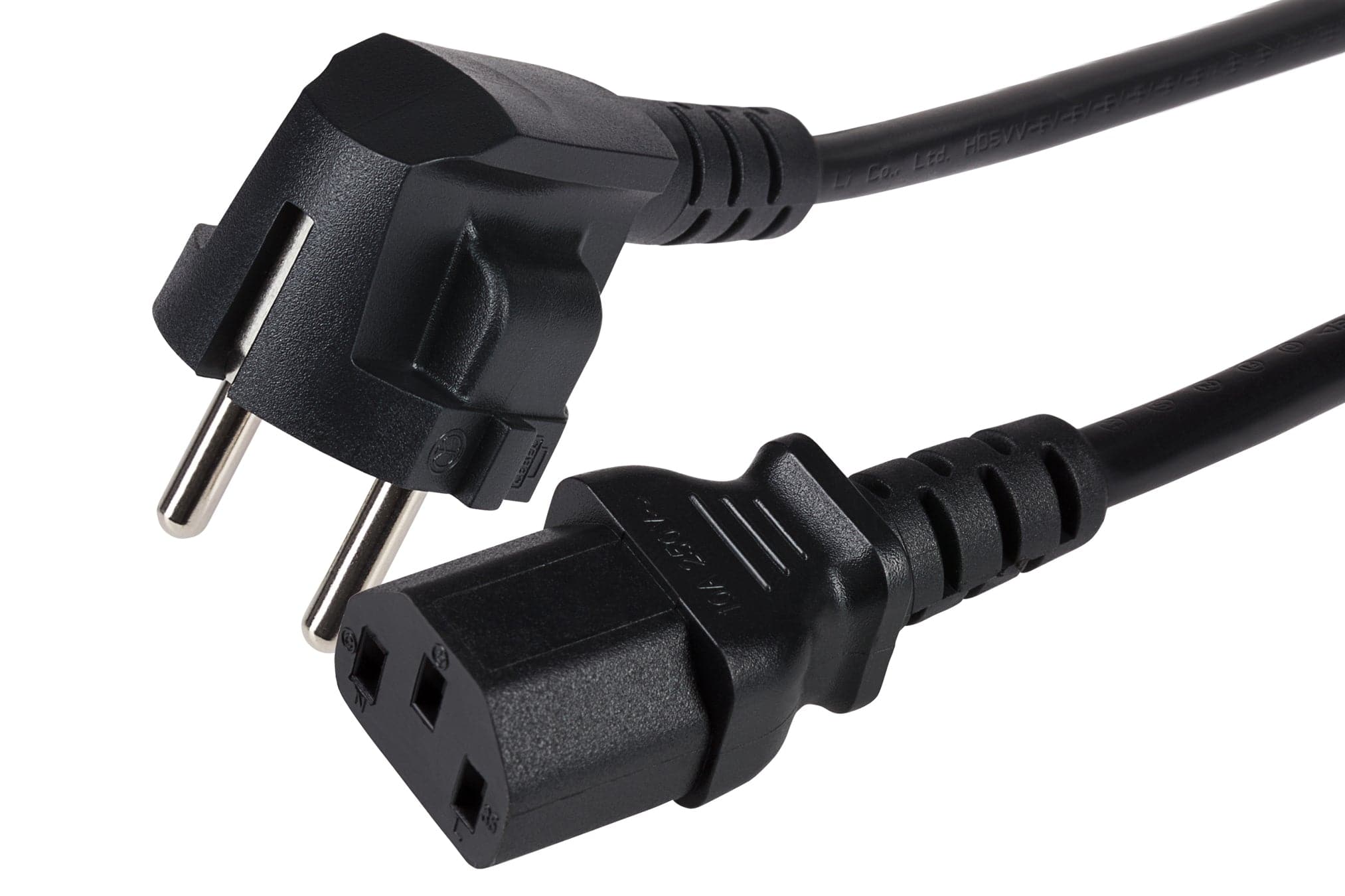 Maplin Power Lead EU Schuko Plug to IEC C13 3 Pin Plug Female - 2m (Not Fused)