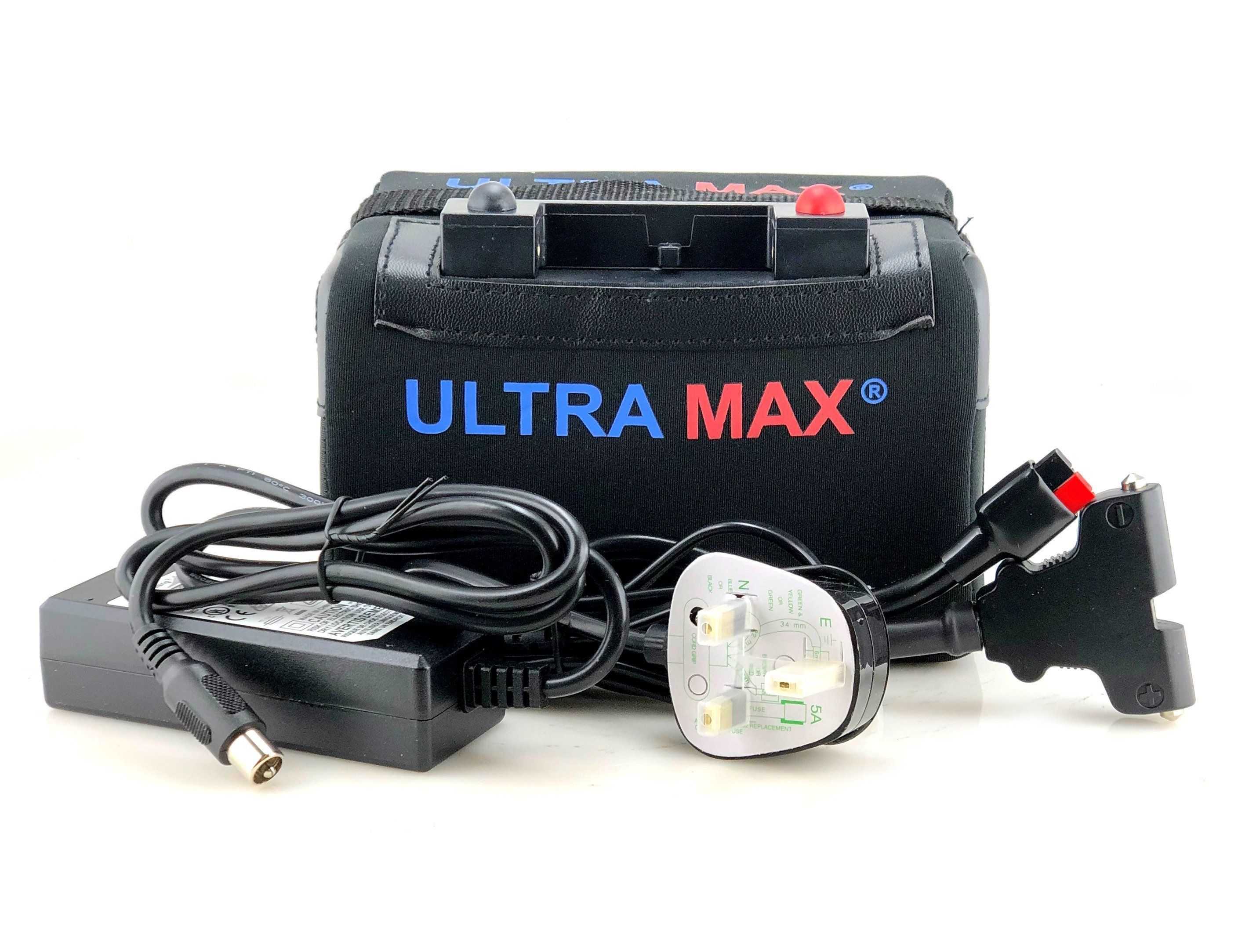 Maplin Ultra 36 Hole 22Ah 12V Golf Trolley Lithium LiFePO4 Battery with Charger & Cable