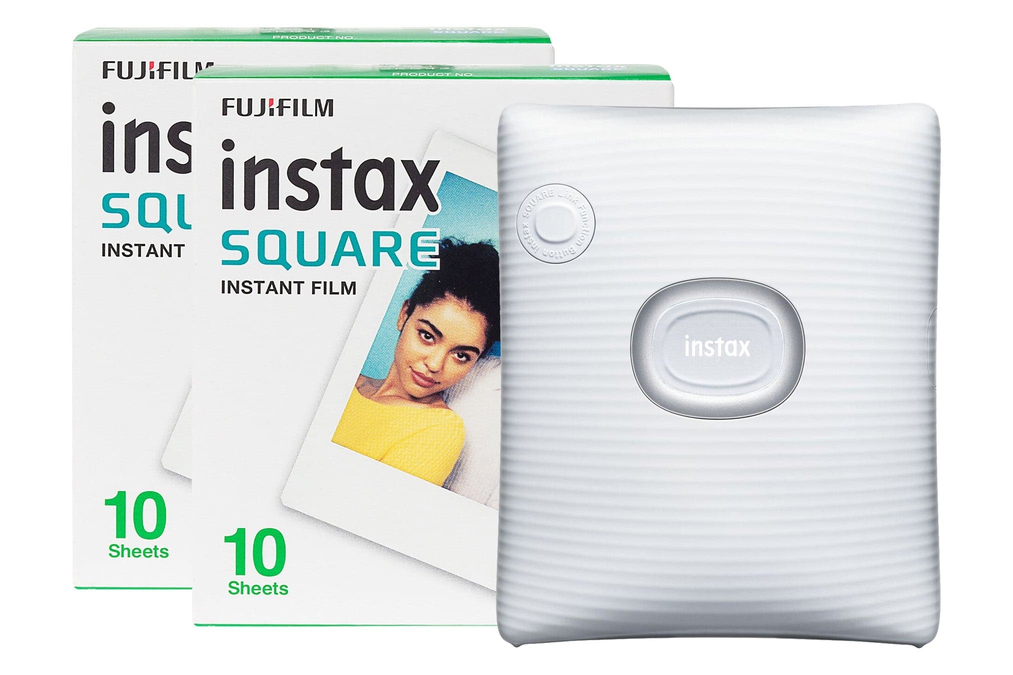 Fujifilm Instax Square Link Wireless Smartphone Photo Printer - White (Printer + 20 Shot Pack)