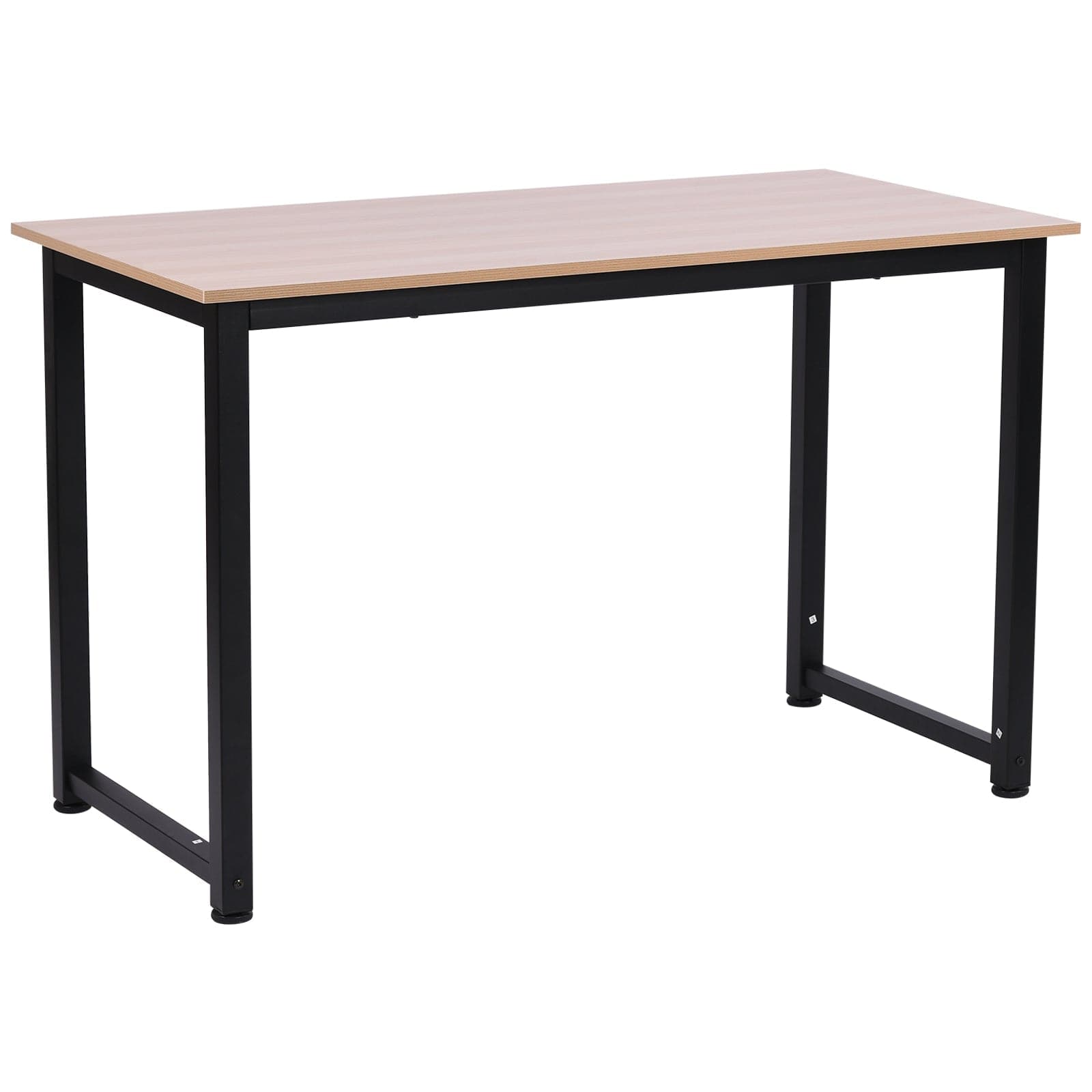 ProperAV MDF Computer Desk with Metal Frame (Black & Oak)