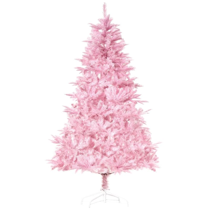 HOMCOM 5ft Pink Artificial Christmas Tree
