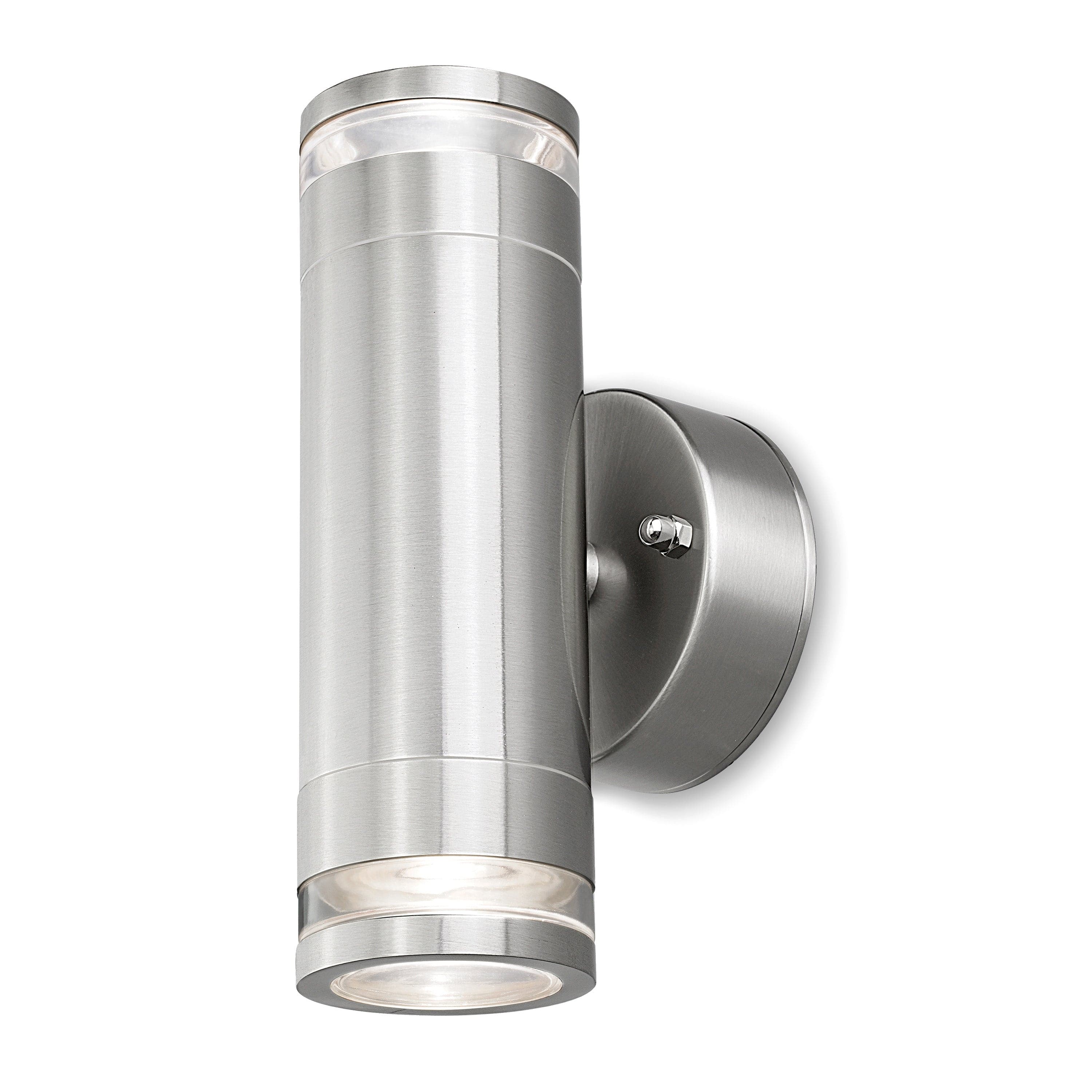 4lite Marinus GU10 Bi-Directional Outdoor Wall Light without PIR - Stainless Steel (Single)