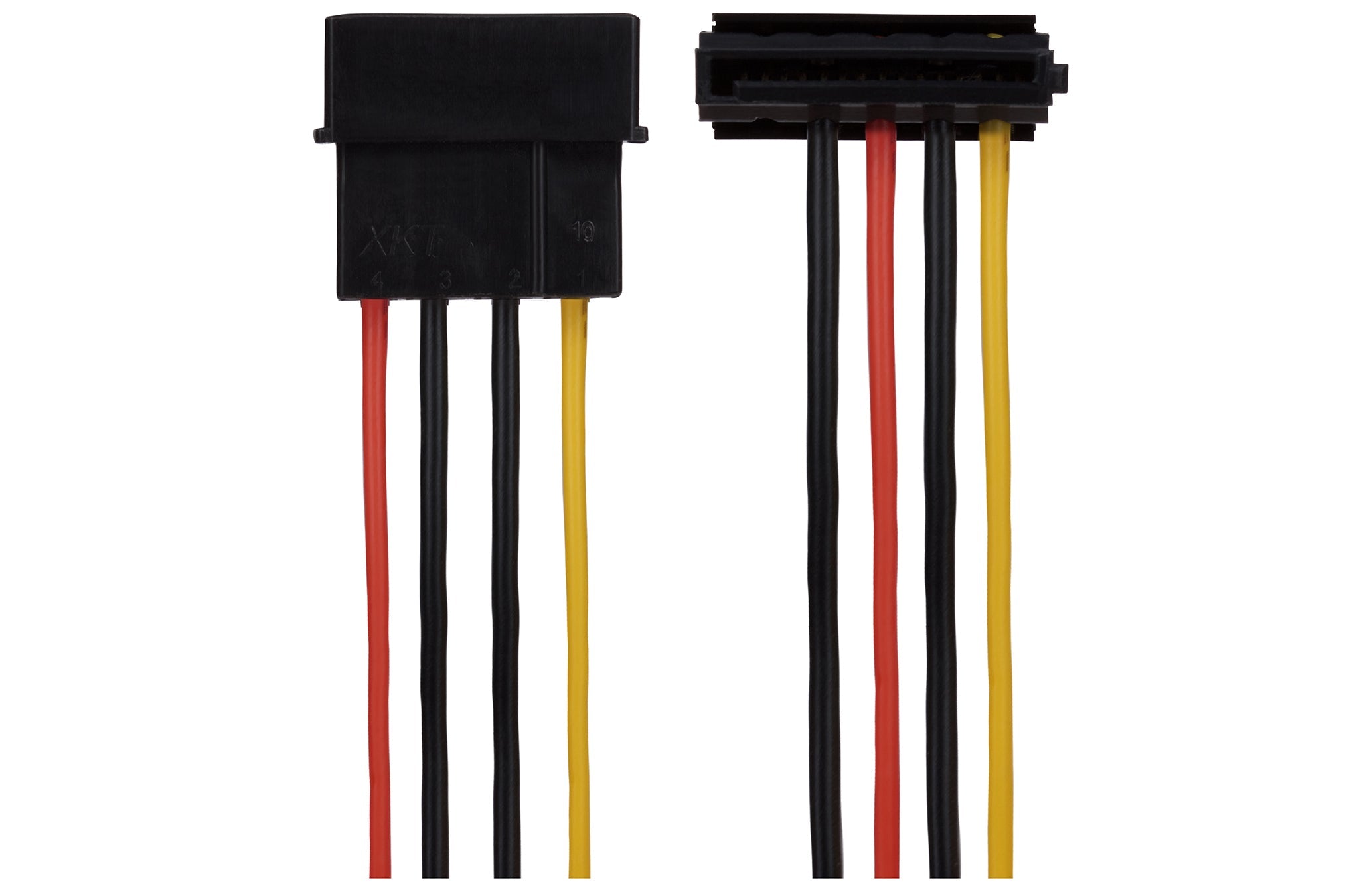 Maplin 4 Pin PSU Molex to 2x 15 Pin SATA Power Lead Cable - 0.35m