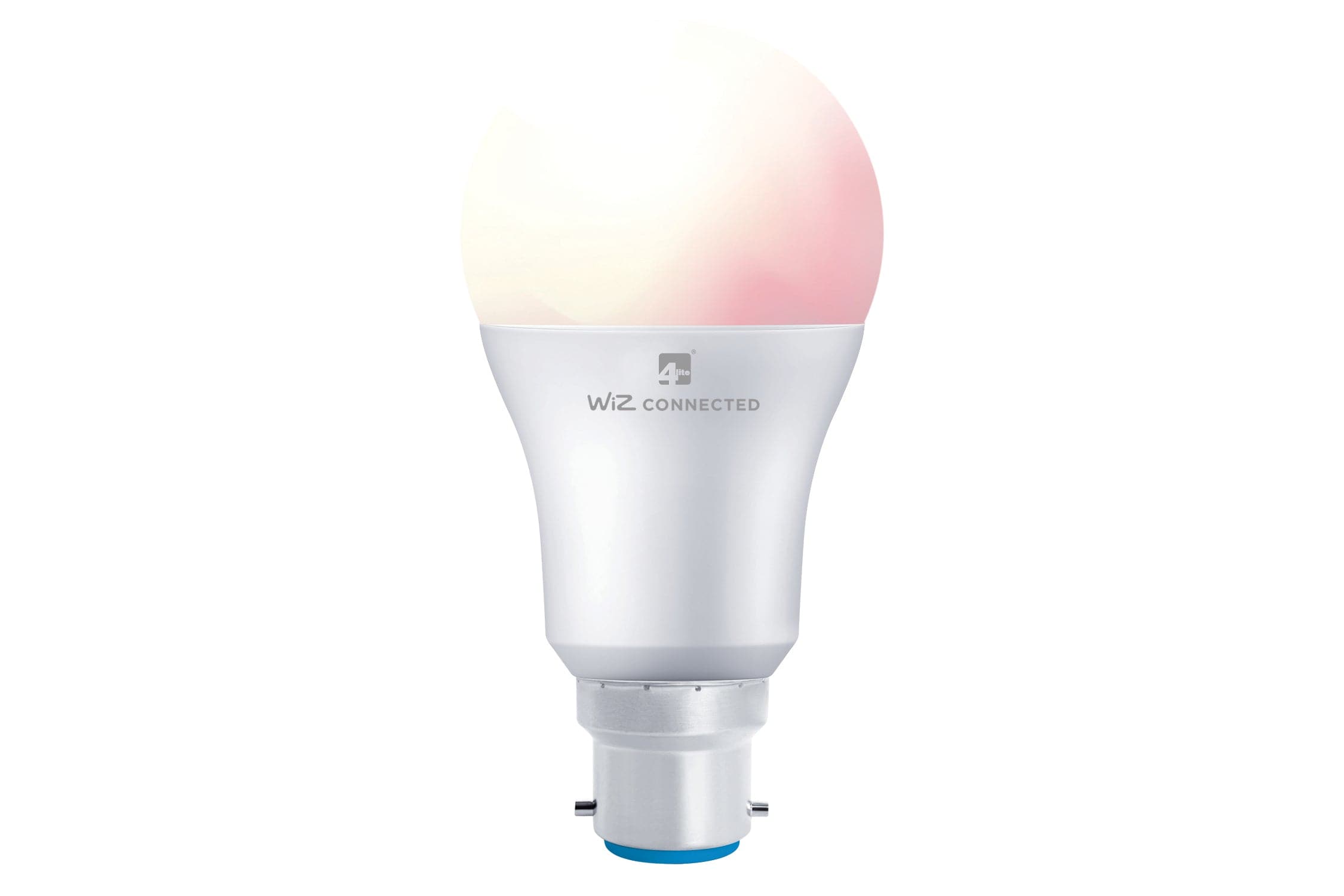 4lite WiZ Connected A60 Dimmable Multicolour WiFi LED Smart Bulb - B22 Bayonet (Single)