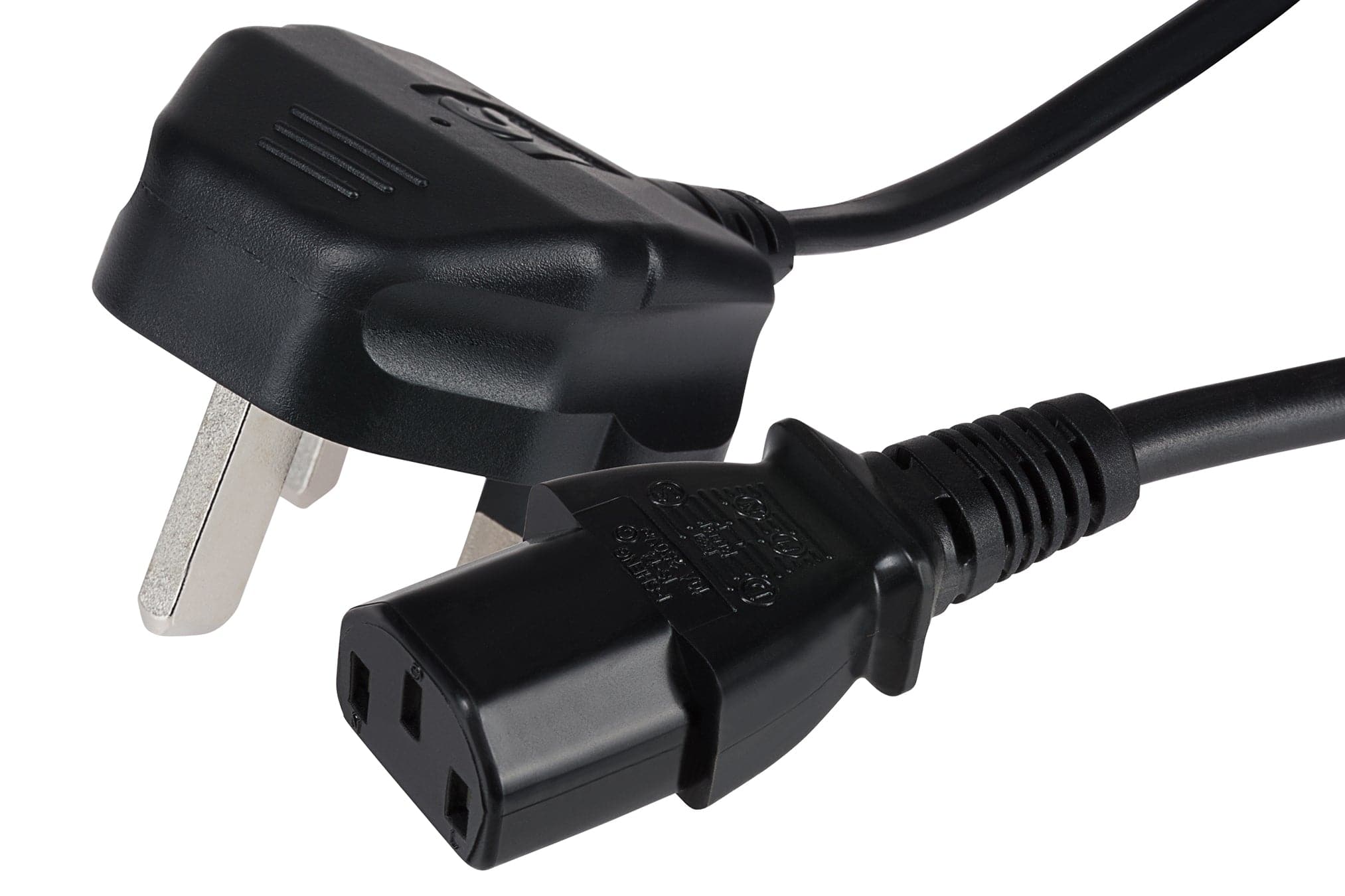 Maplin Power Lead IEC C13 Female Plug to UK 3 Pin Mains Plug - 3m, 13 Amp Fuse