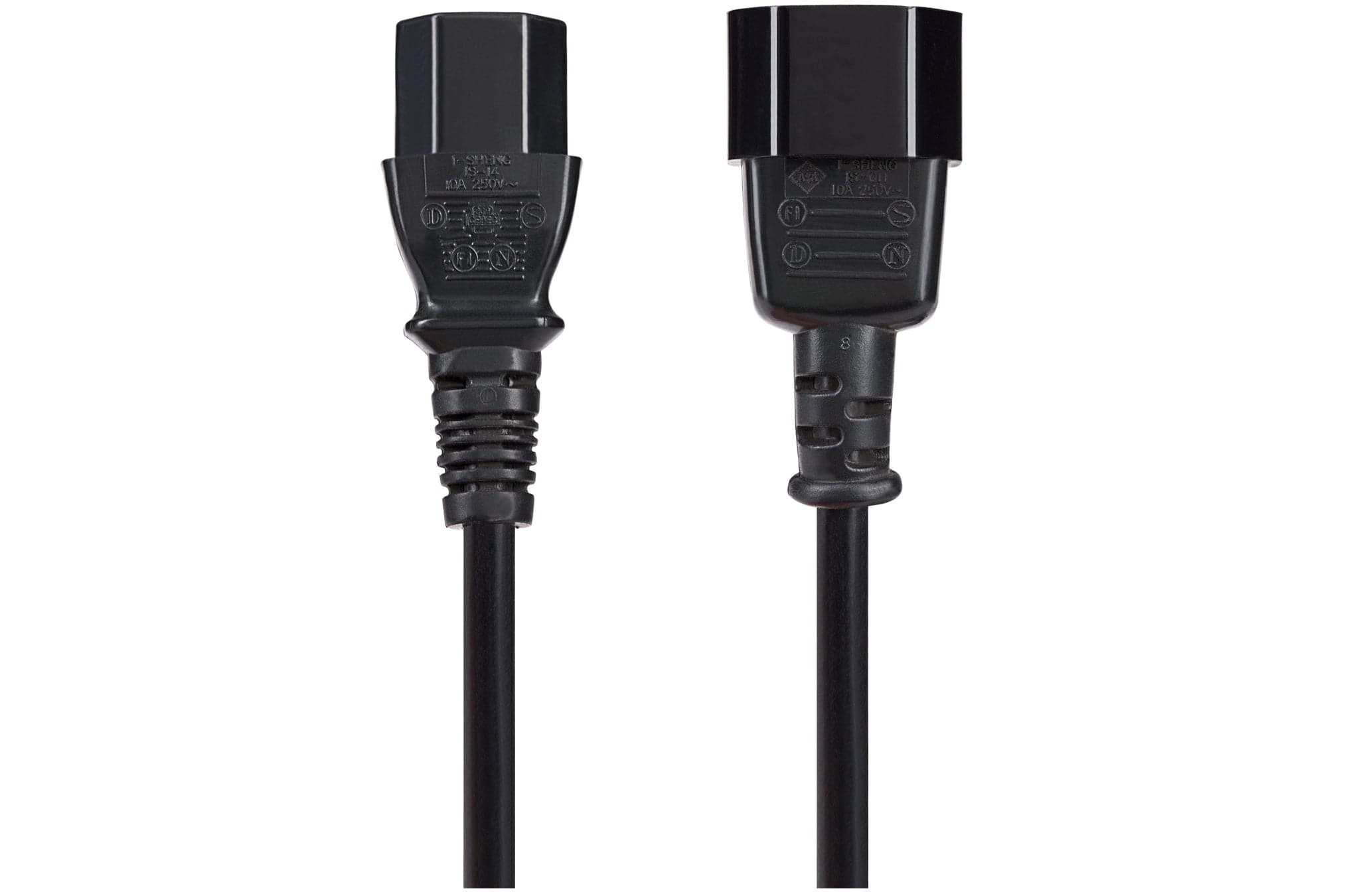 Maplin Power Lead IEC C14 Male Plug to C13 Female Extension Lead - 5m, Black