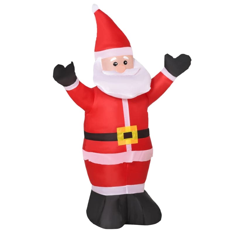 HOMCOM 4ft Inflatable LED Christmas Santa Claus Outdoor Decoration