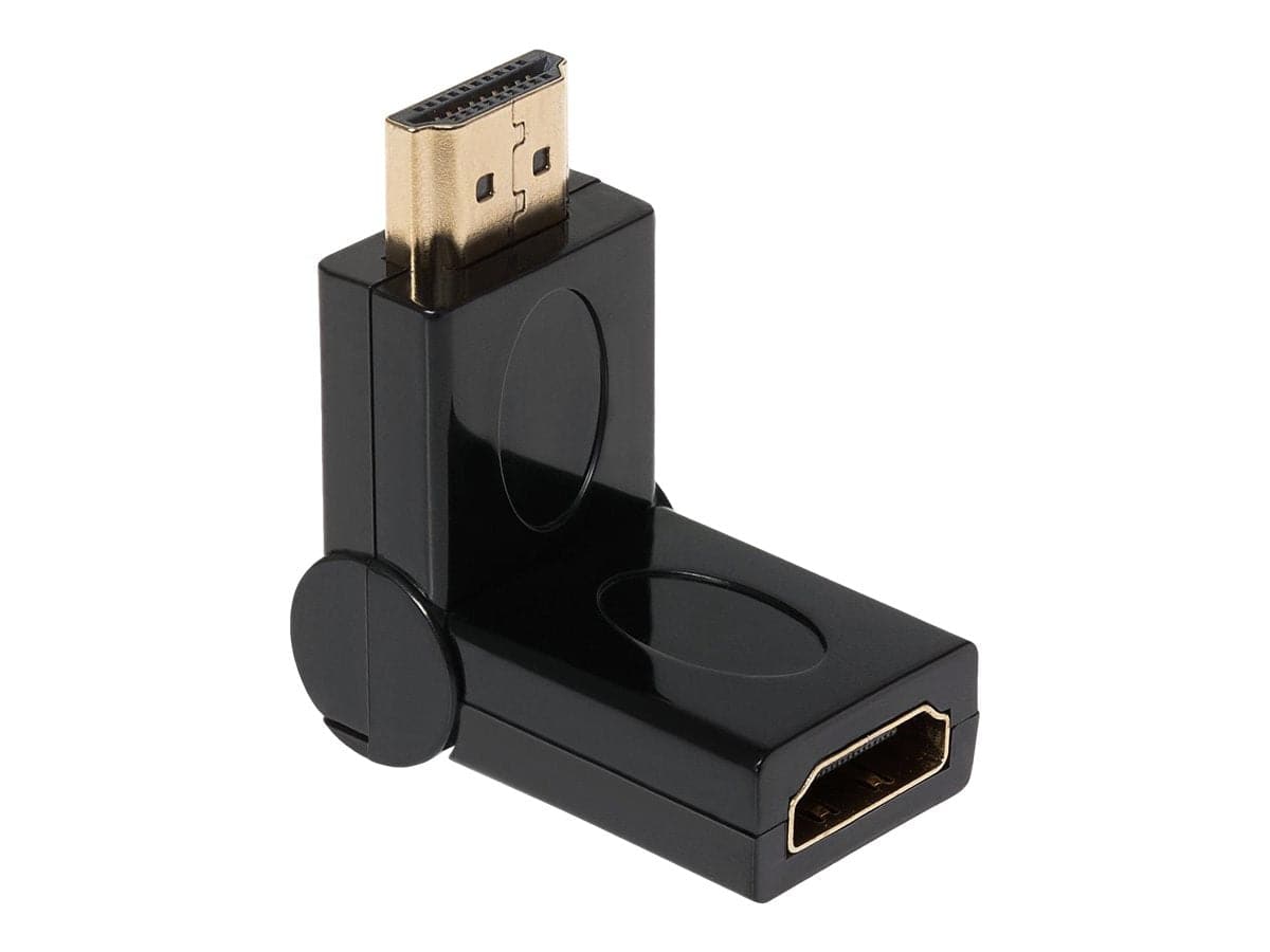 Maplin Adjustable Angle HDMI Male to HDMI Female Adapter - Black