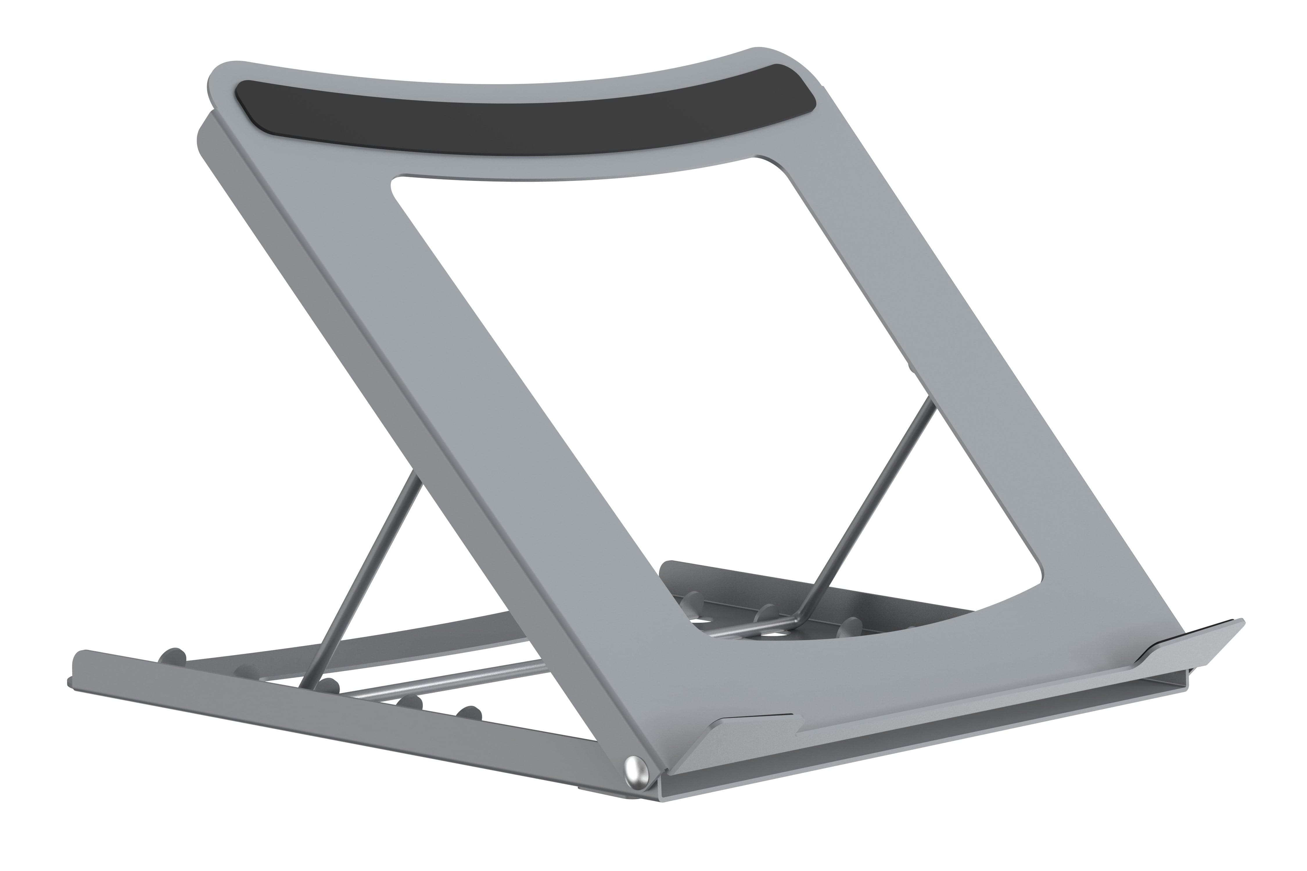 ProperAV Steel Construction Laptop or Tablet Stand with 5 Adjustable Settings (Silver)