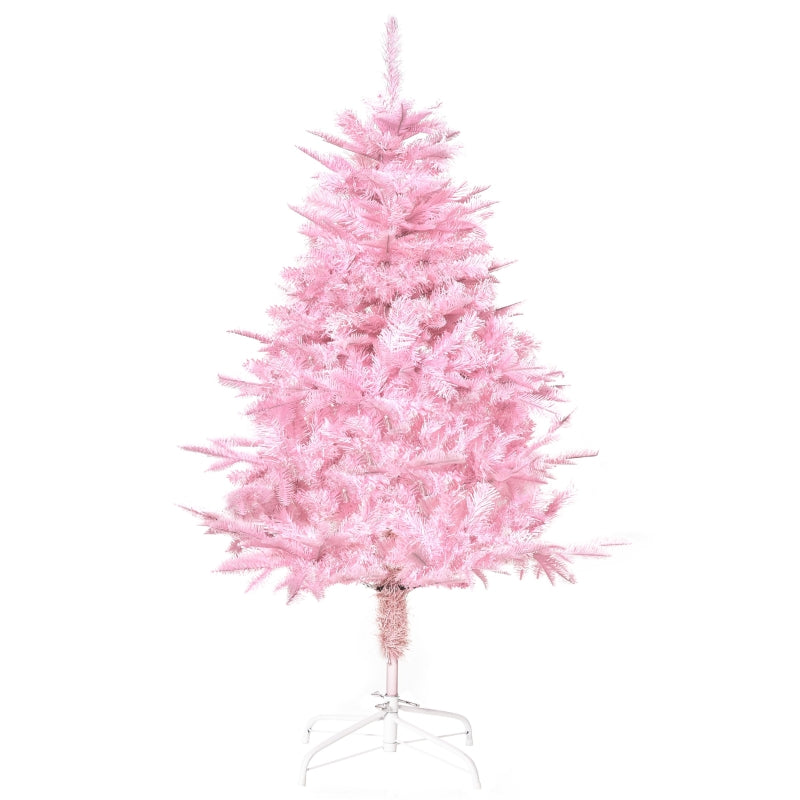HOMCOM 4ft Pink Artificial Christmas Tree
