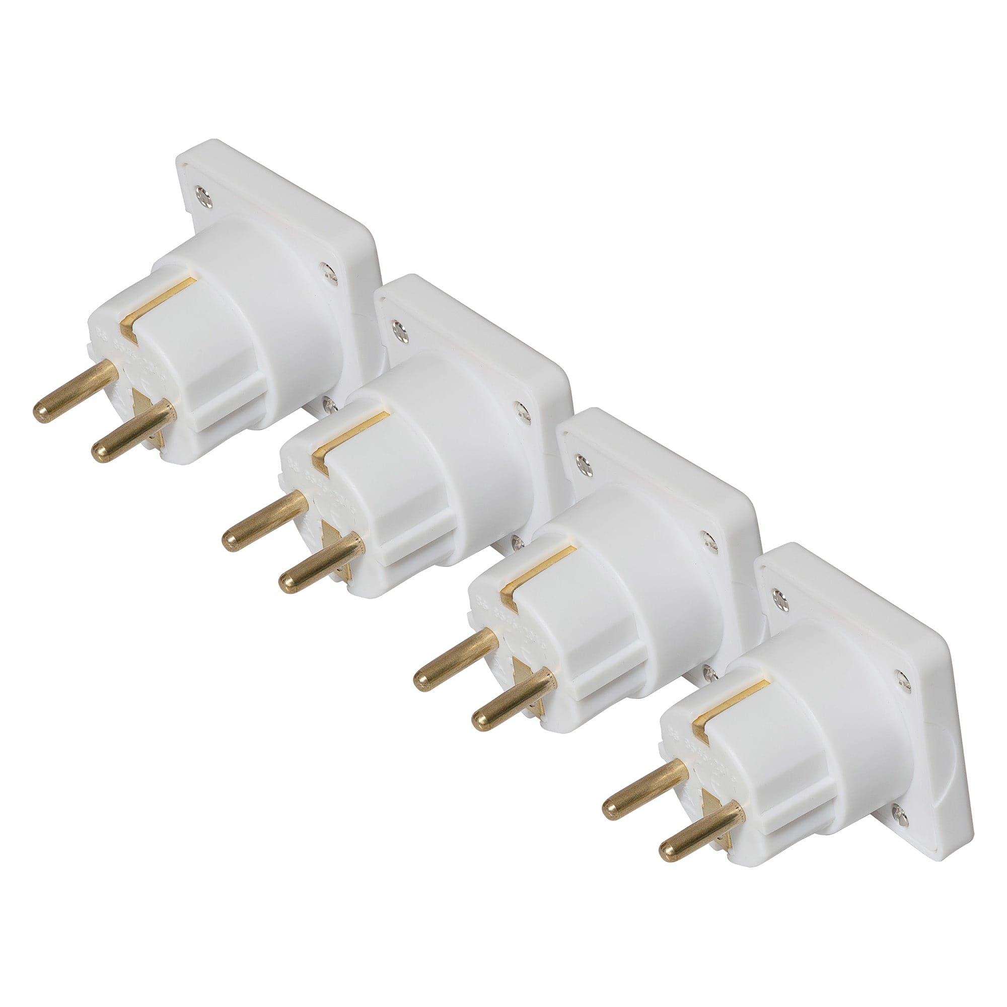 Maplin UK to European Wall Charger Travel Adapter - White (Pack of 4)