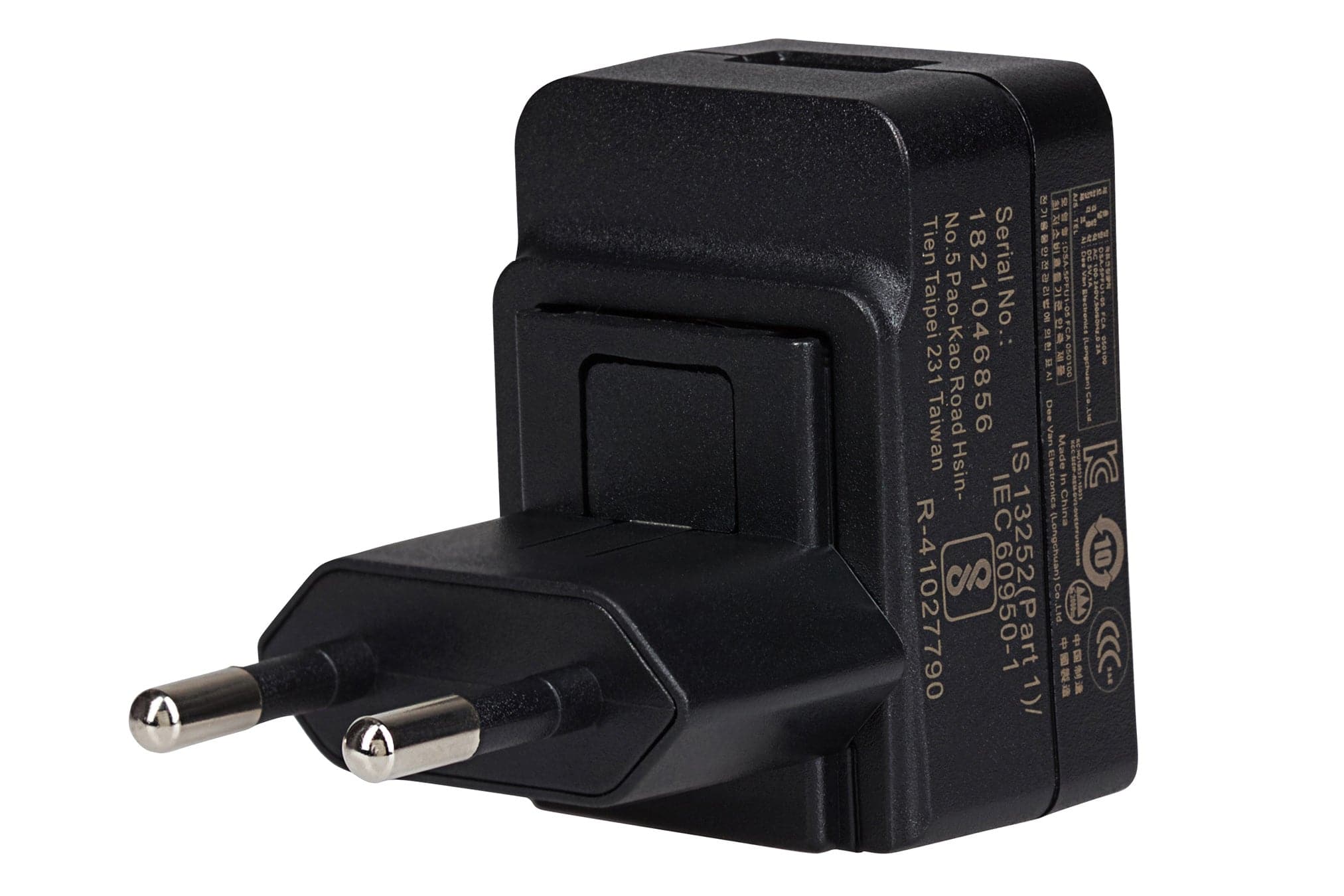 Maplin 1-Port USB-A EU Wall Charger 5V 1 Amp 100-240V Travel Adapter - Black