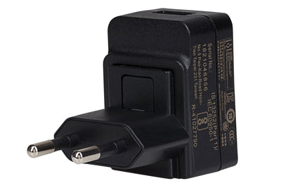 2 Pack 5V DC @ 200mA USB Device Charger/Power Adapter, Input: 100V-120V ~  50/60Hz Compact Design (2.3 x 0.9 x 1.8), Black Color 