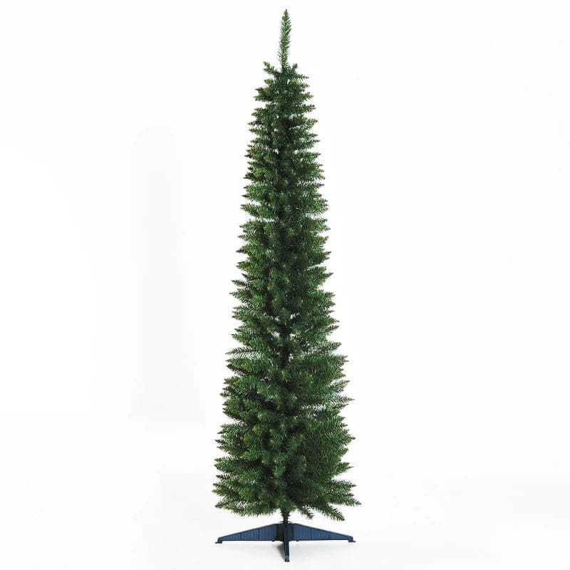 HOMCOM 1.8m Artificial Christmas Pine Tree with Plastic Stand